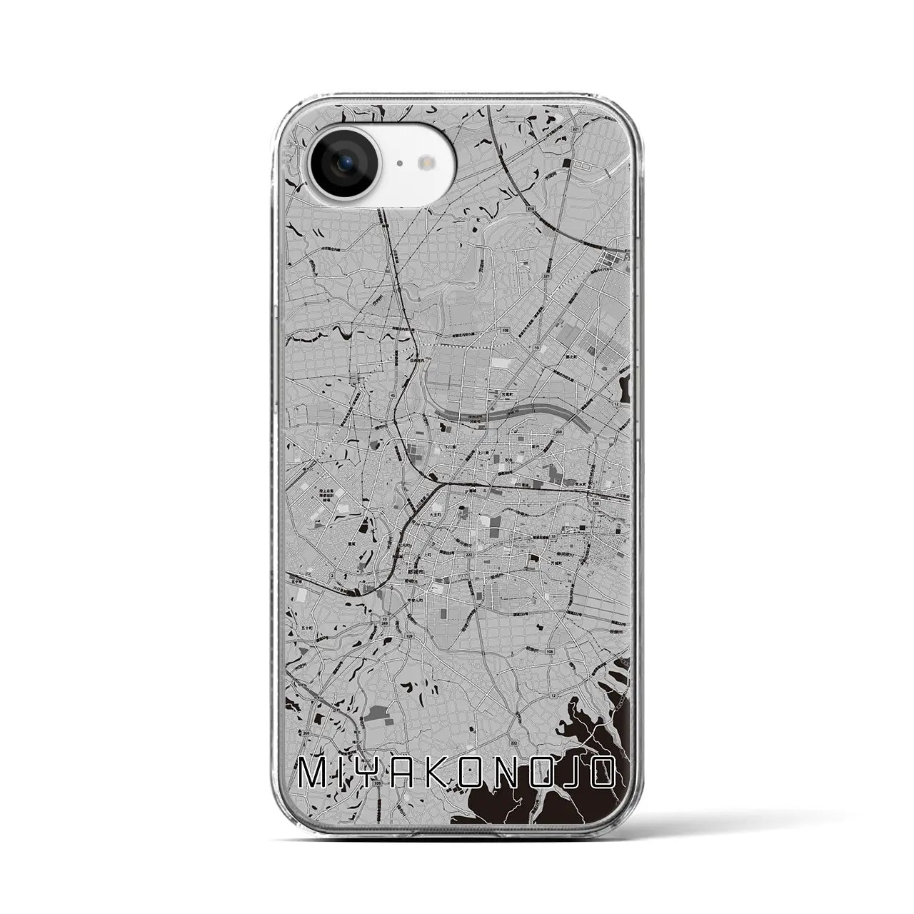 【都城(宮崎県)】地図柄iPhoneケース(クリアタイプ)