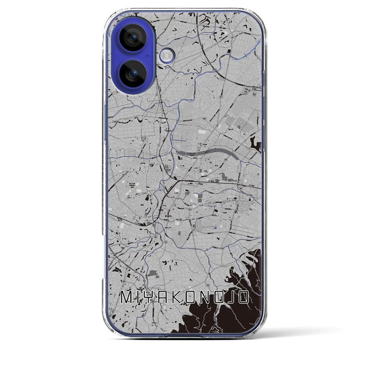 【都城(宮崎県)】地図柄iPhoneケース(クリアタイプ)