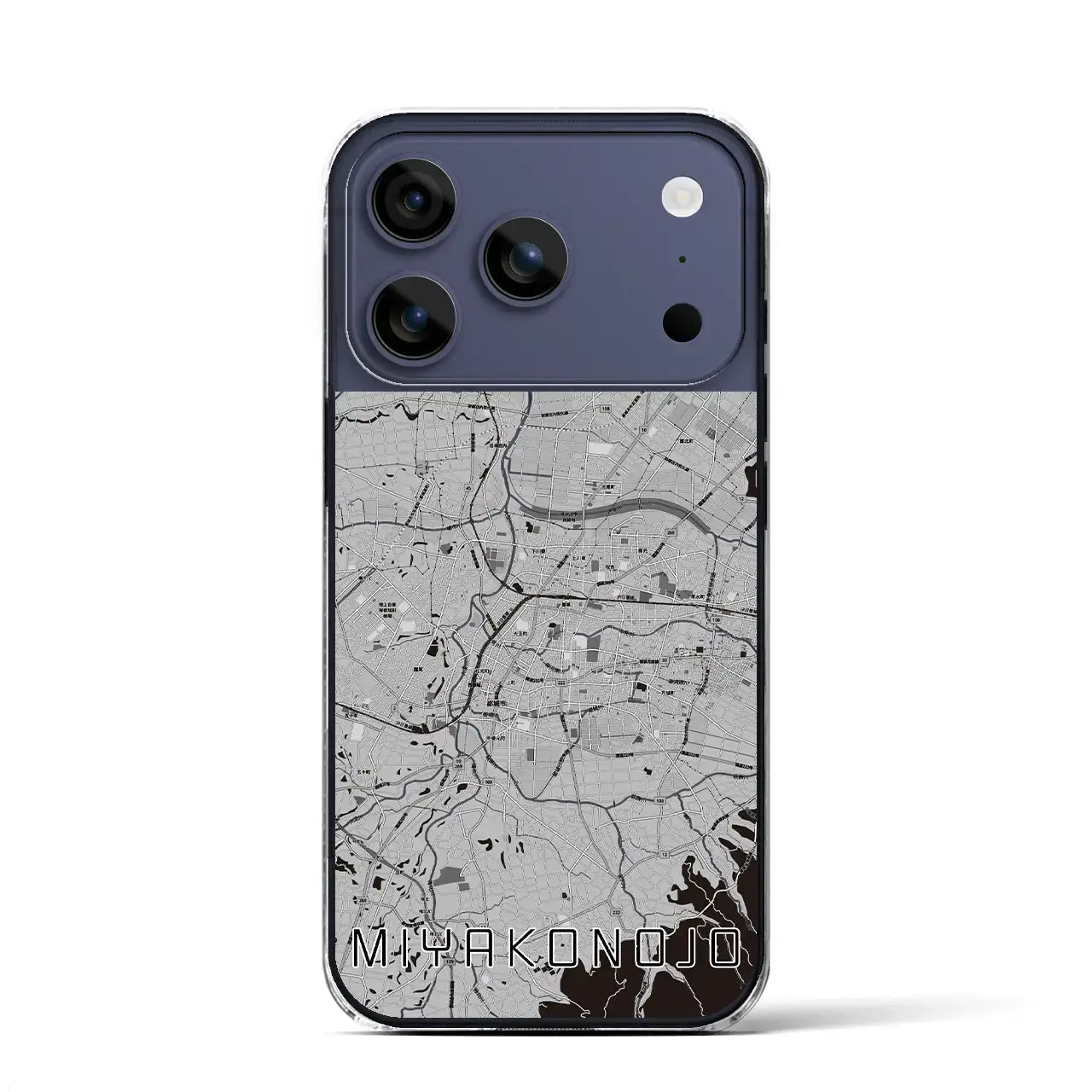 【都城(宮崎県)】地図柄iPhoneケース(クリアタイプ)