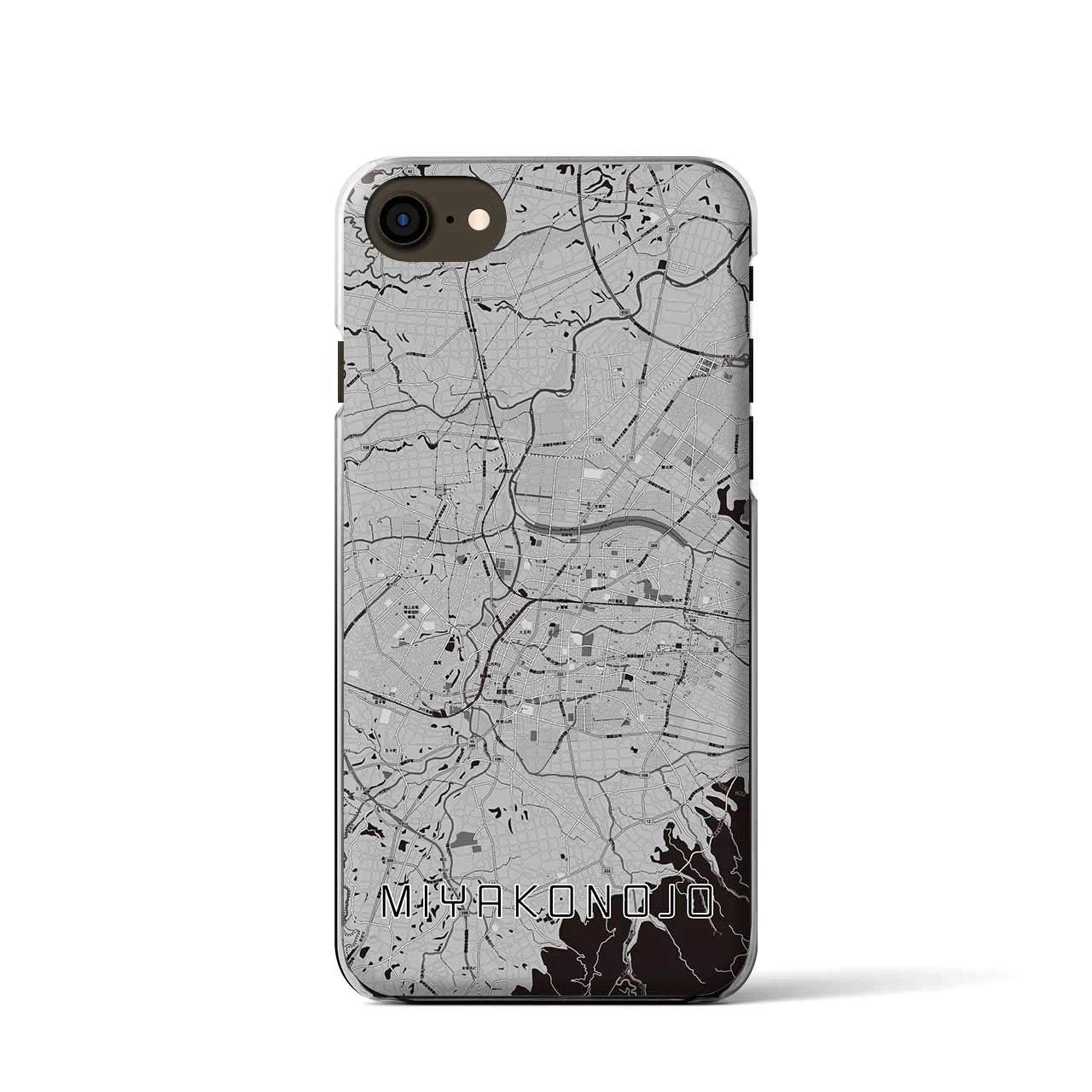 【都城(宮崎県)】地図柄iPhoneケース(クリアタイプ)