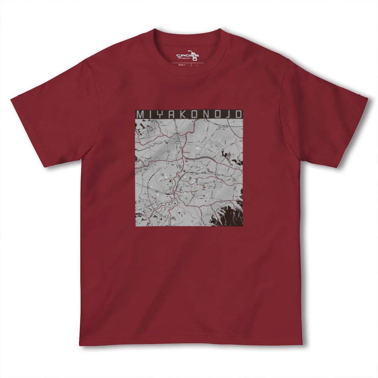 【都城(宮崎県)】地図柄ヘビーウェイトTシャツ
