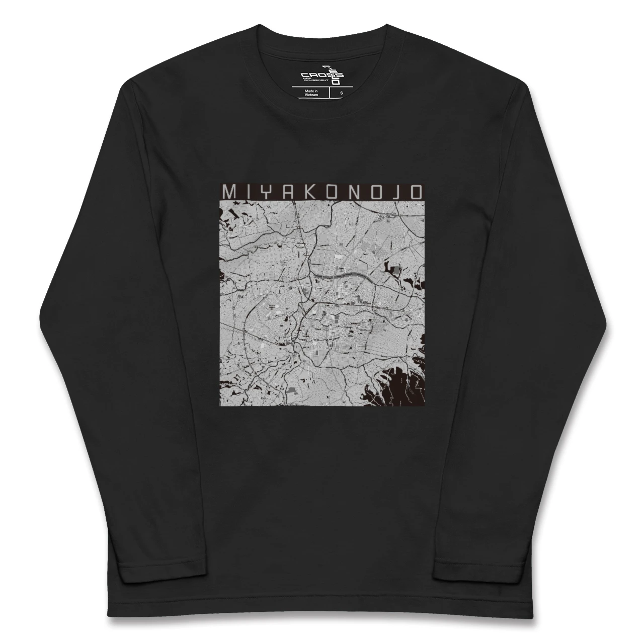 【都城(宮崎県)】地図柄ロングスリーブTシャツ