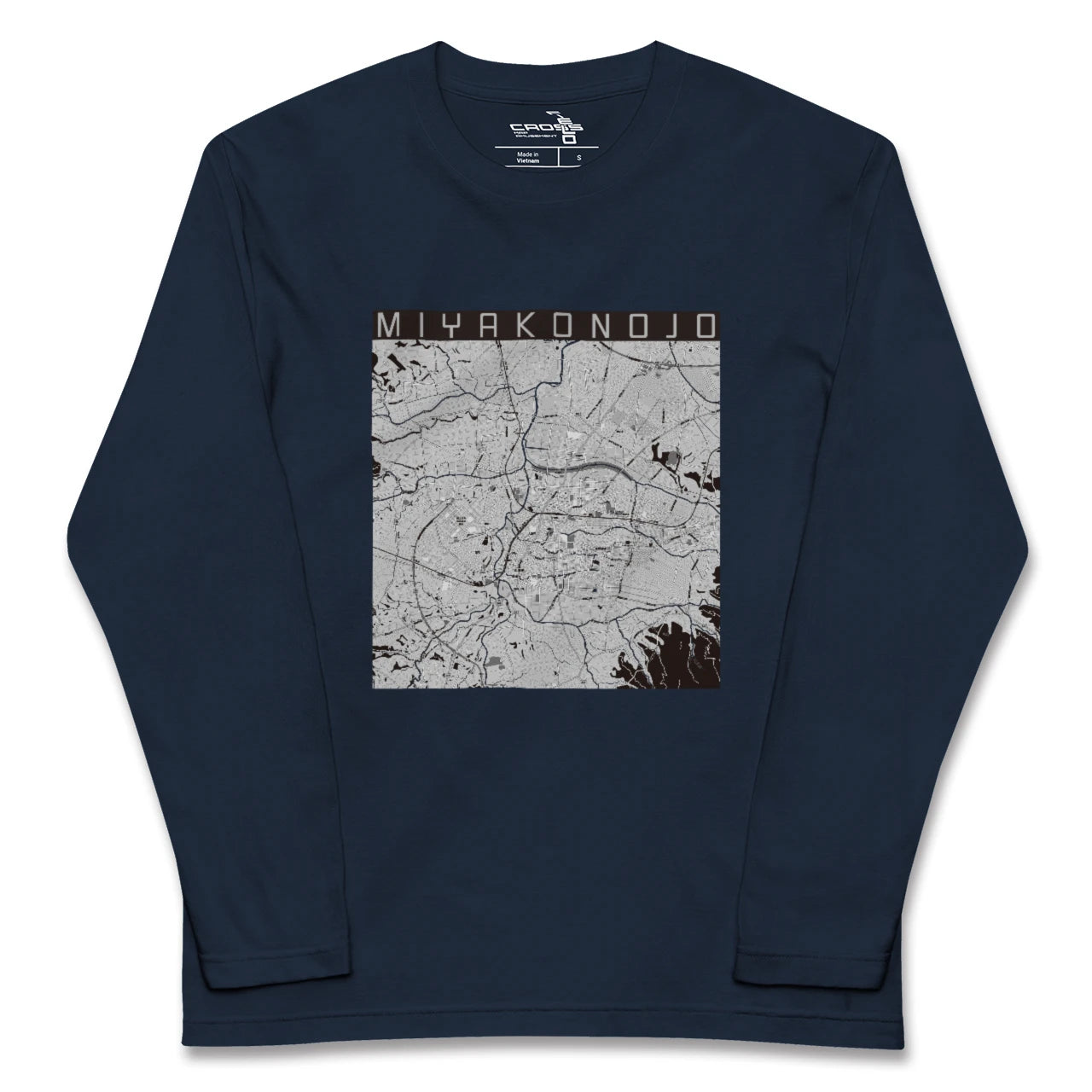 【都城(宮崎県)】地図柄ロングスリーブTシャツ