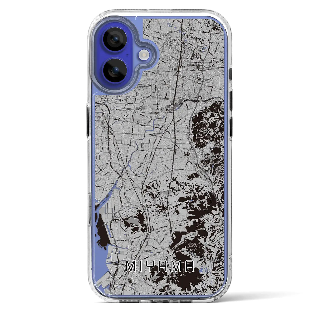 【みやま(福岡県)】地図柄iPhoneケース(MagSafeタイプ)