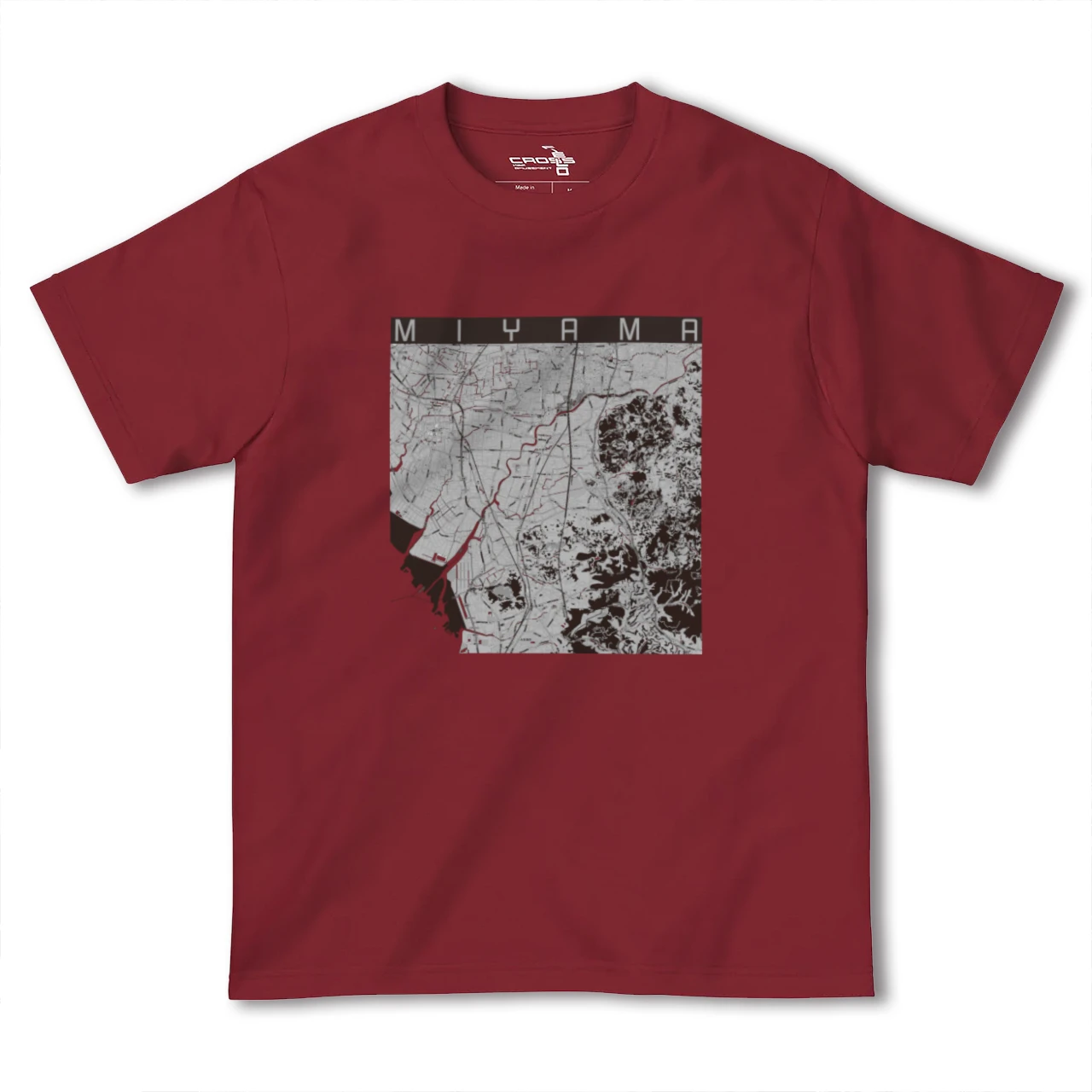 【みやま(福岡県)】地図柄ヘビーウェイトTシャツ