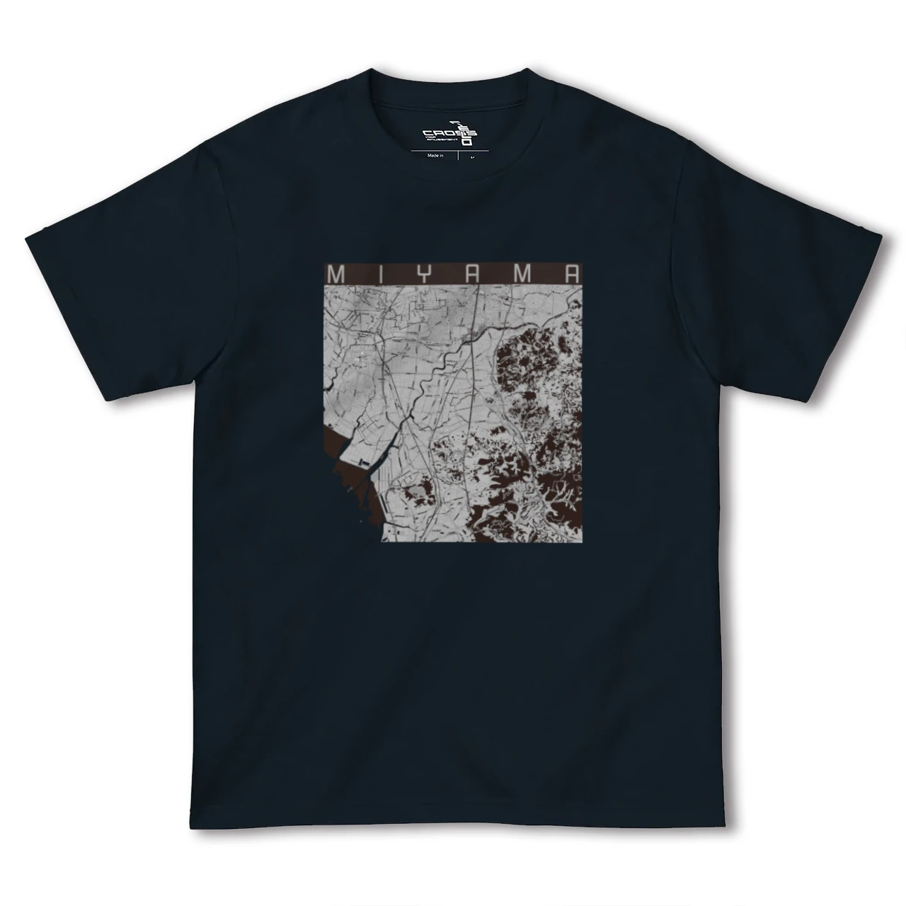 【みやま(福岡県)】地図柄ヘビーウェイトTシャツ