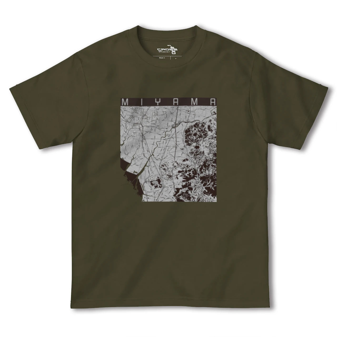 【みやま(福岡県)】地図柄ヘビーウェイトTシャツ