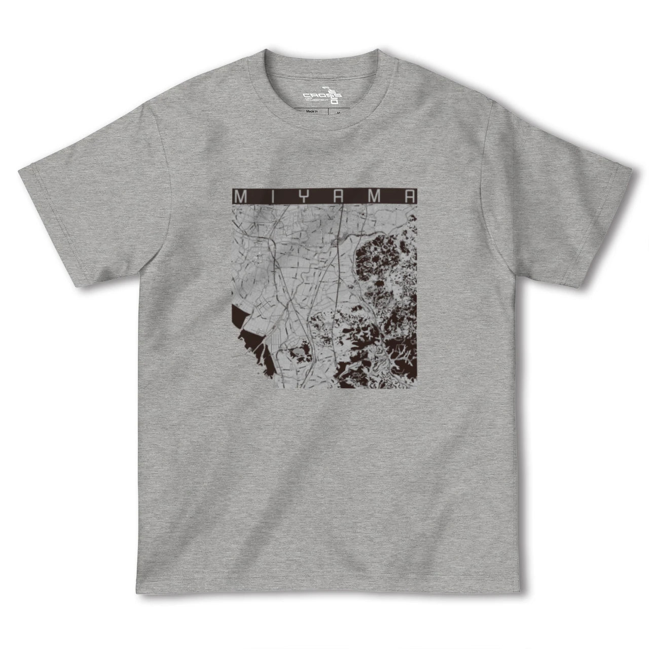 【みやま(福岡県)】地図柄ヘビーウェイトTシャツ