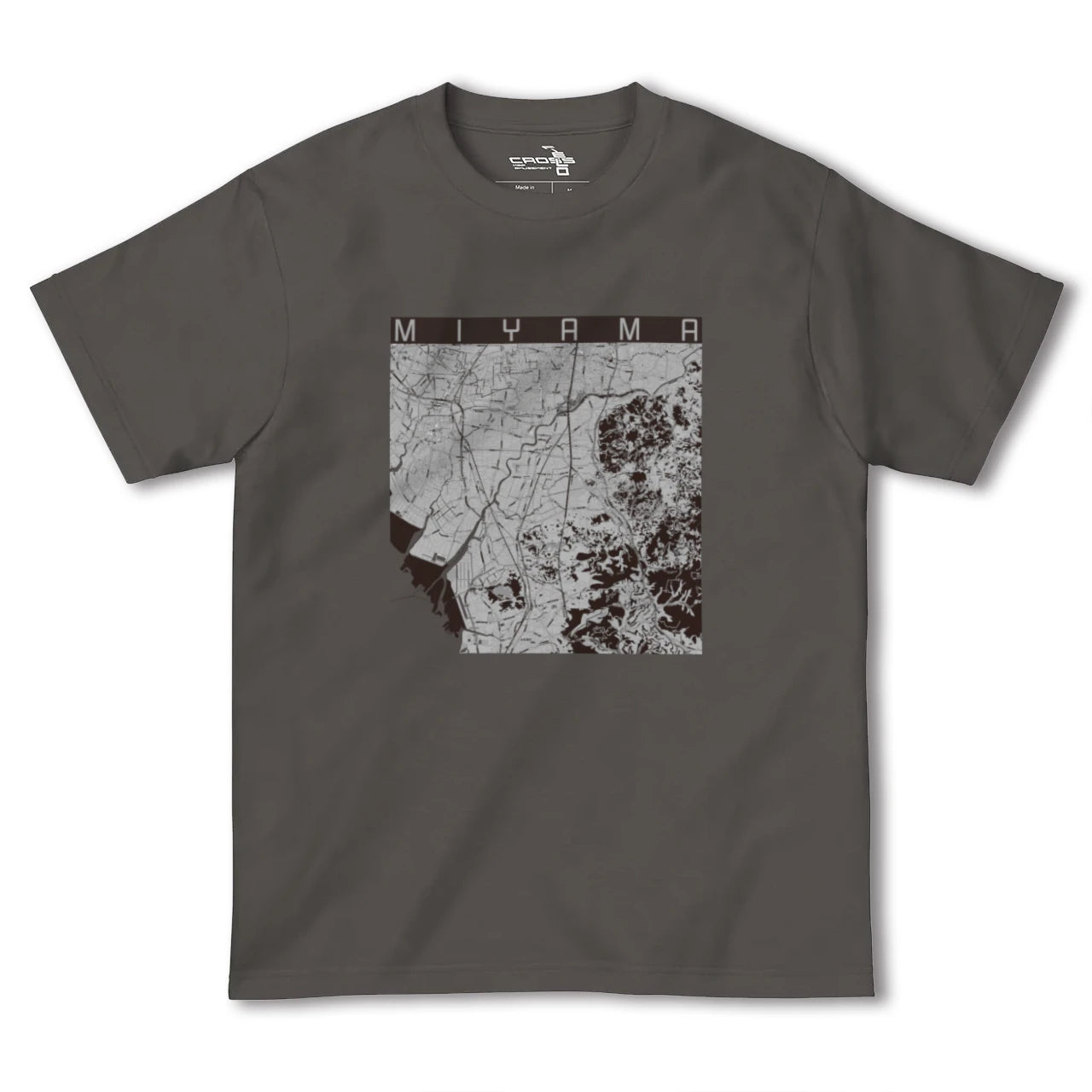 【みやま(福岡県)】地図柄ヘビーウェイトTシャツ