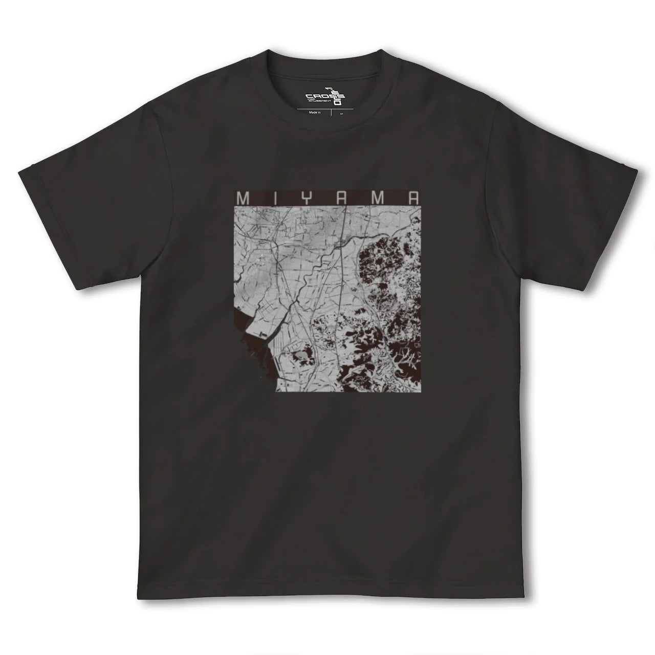 【みやま(福岡県)】地図柄ヘビーウェイトTシャツ