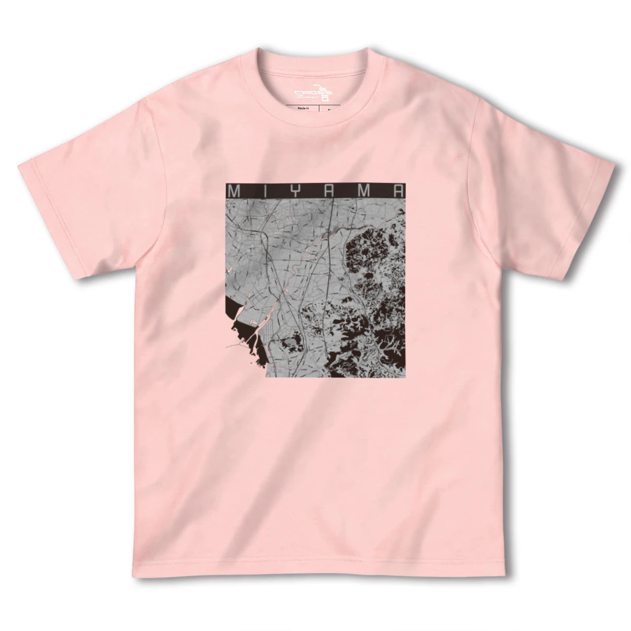 【みやま(福岡県)】地図柄ヘビーウェイトTシャツ
