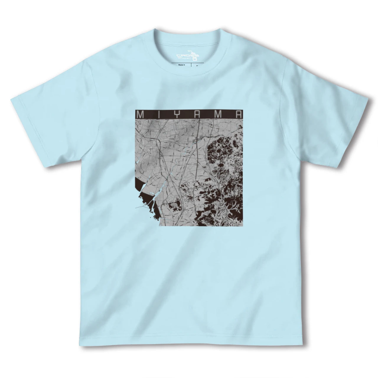 【みやま(福岡県)】地図柄ヘビーウェイトTシャツ