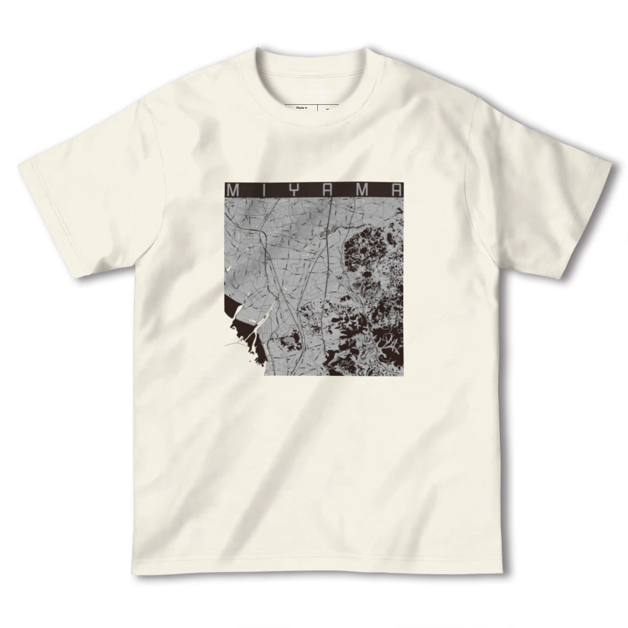 【みやま(福岡県)】地図柄ヘビーウェイトTシャツ
