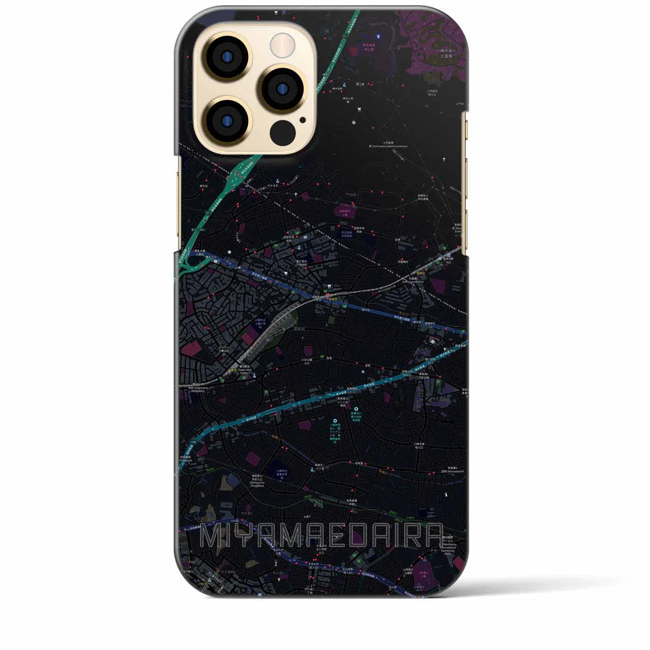 【宮前平(神奈川県)】地図柄iPhoneケース(バックカバータイプ)