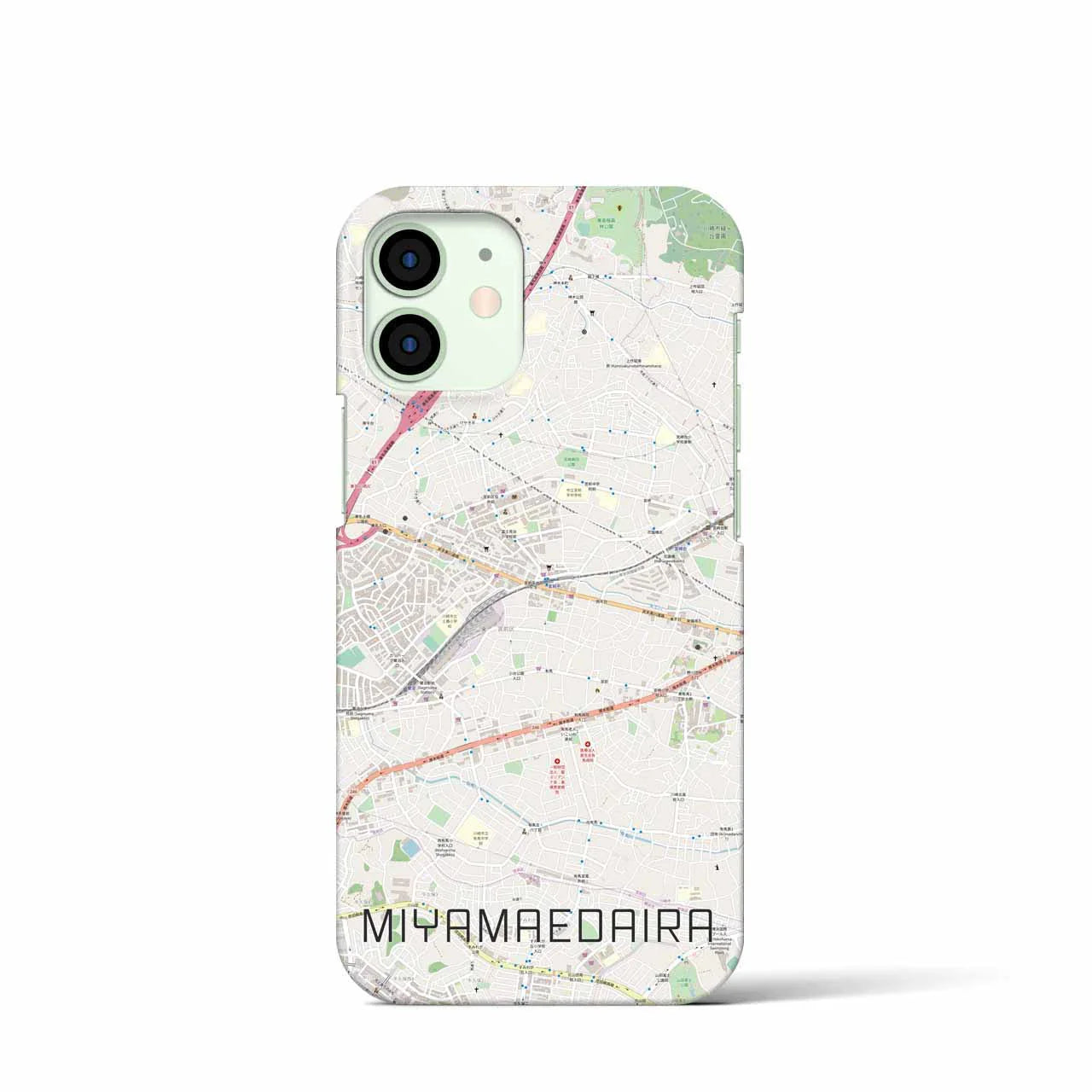 【宮前平(神奈川県)】地図柄iPhoneケース(バックカバータイプ)