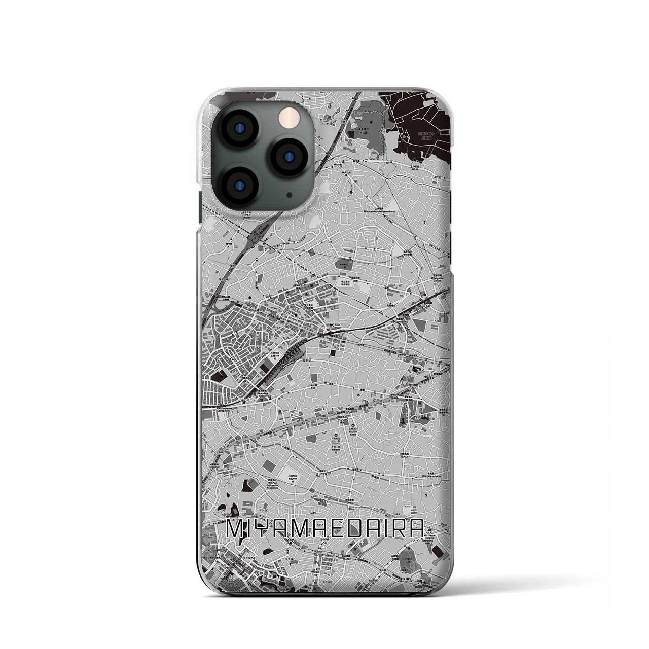 【宮前平(神奈川県)】地図柄iPhoneケース(クリアタイプ)