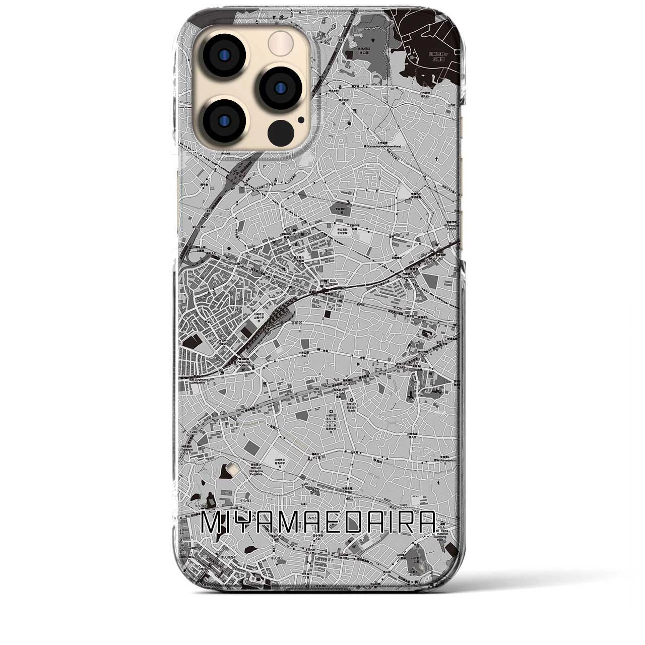 【宮前平(神奈川県)】地図柄iPhoneケース(クリアタイプ)