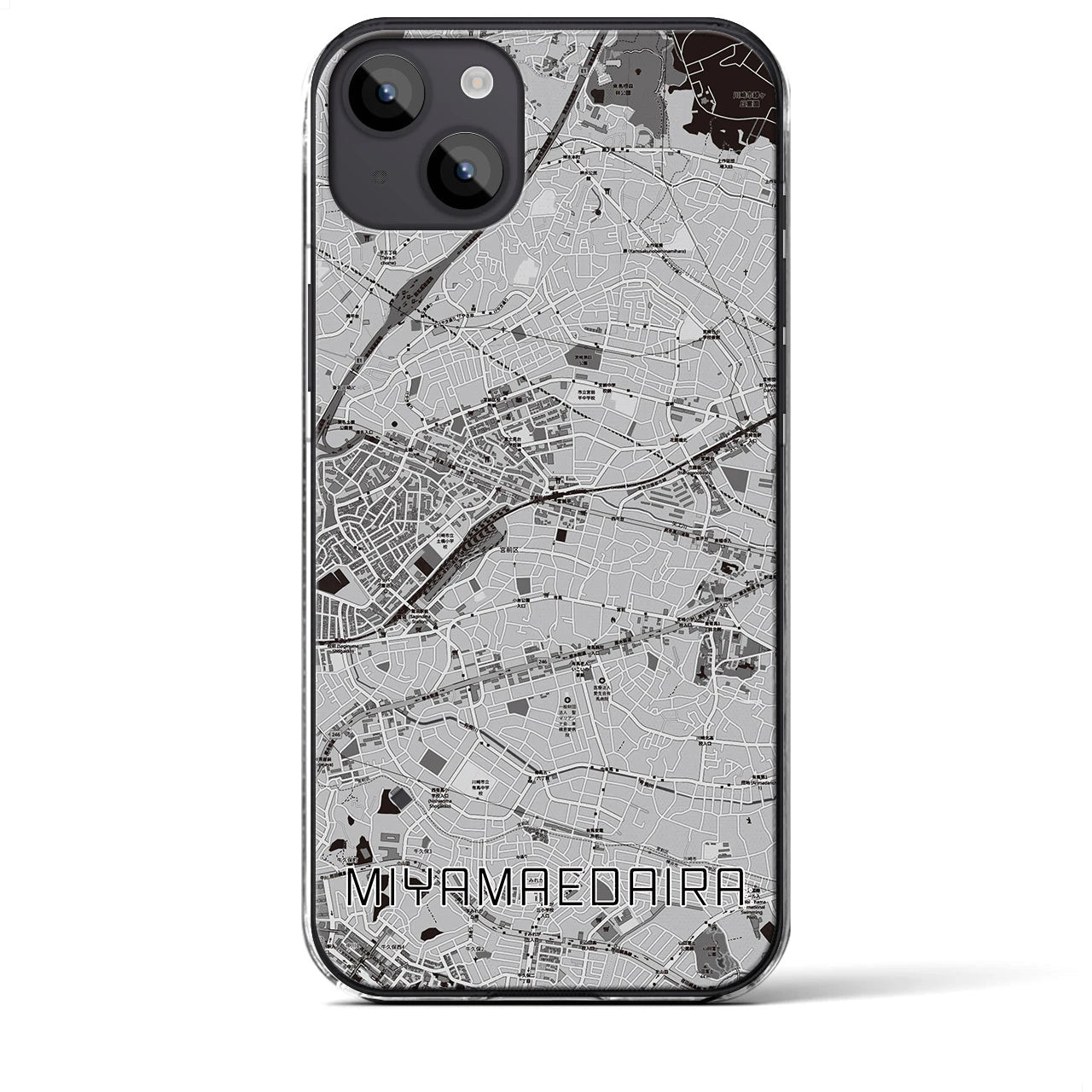 【宮前平(神奈川県)】地図柄iPhoneケース(クリアタイプ)