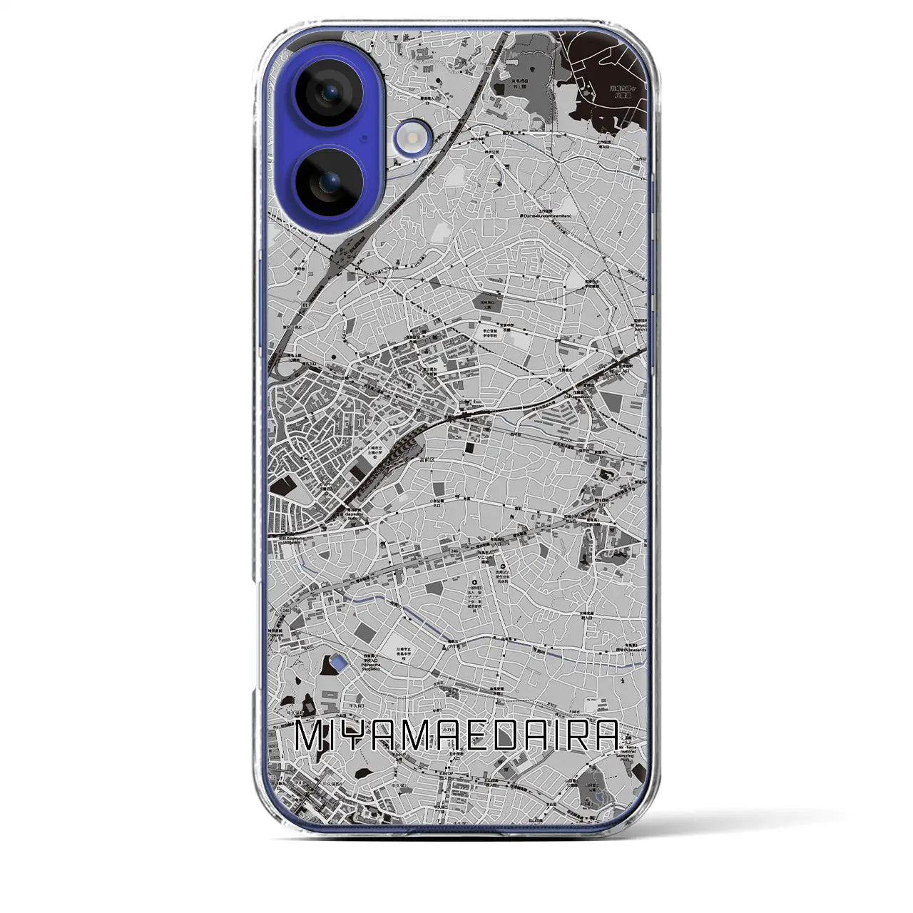 【宮前平(神奈川県)】地図柄iPhoneケース(クリアタイプ)