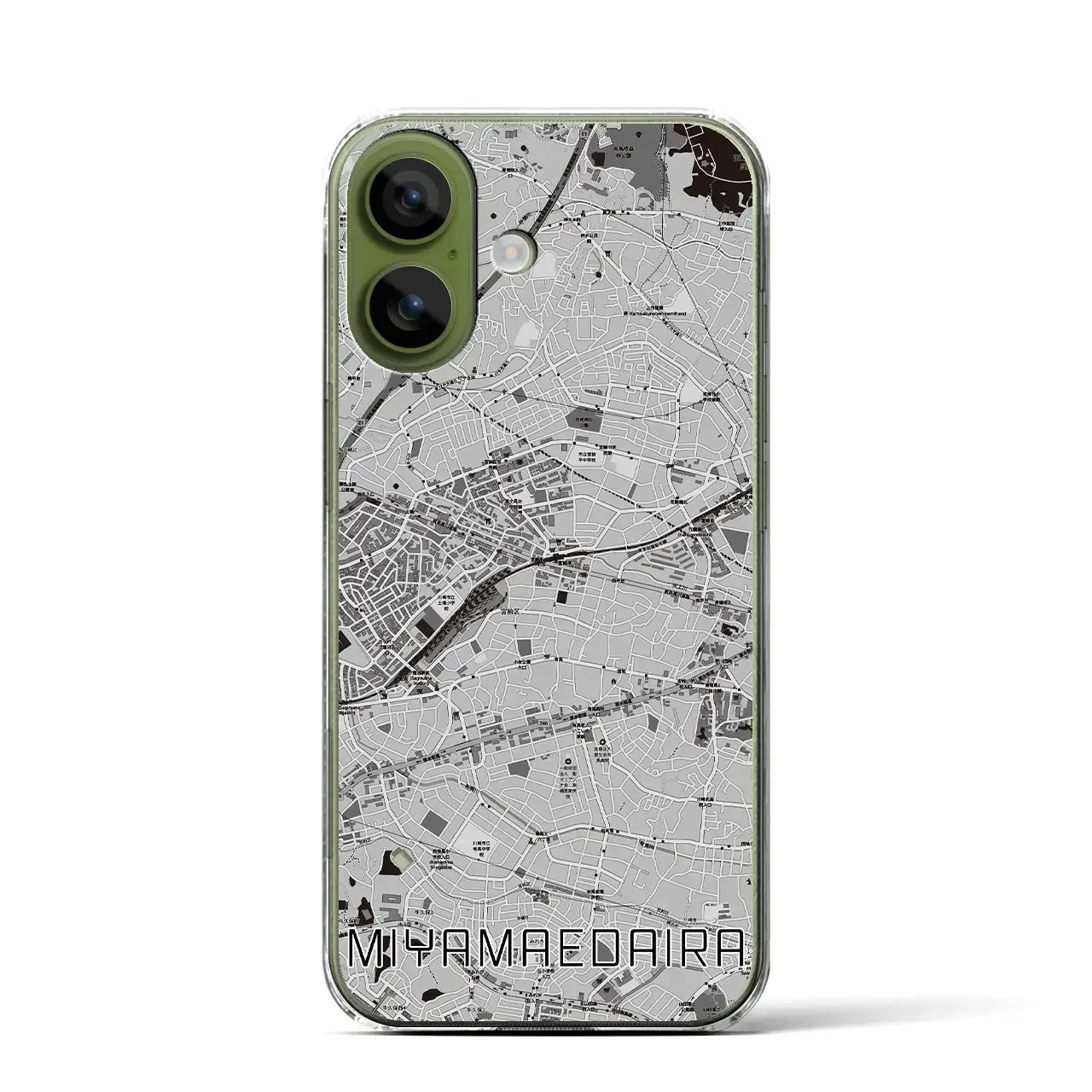 【宮前平(神奈川県)】地図柄iPhoneケース(クリアタイプ)