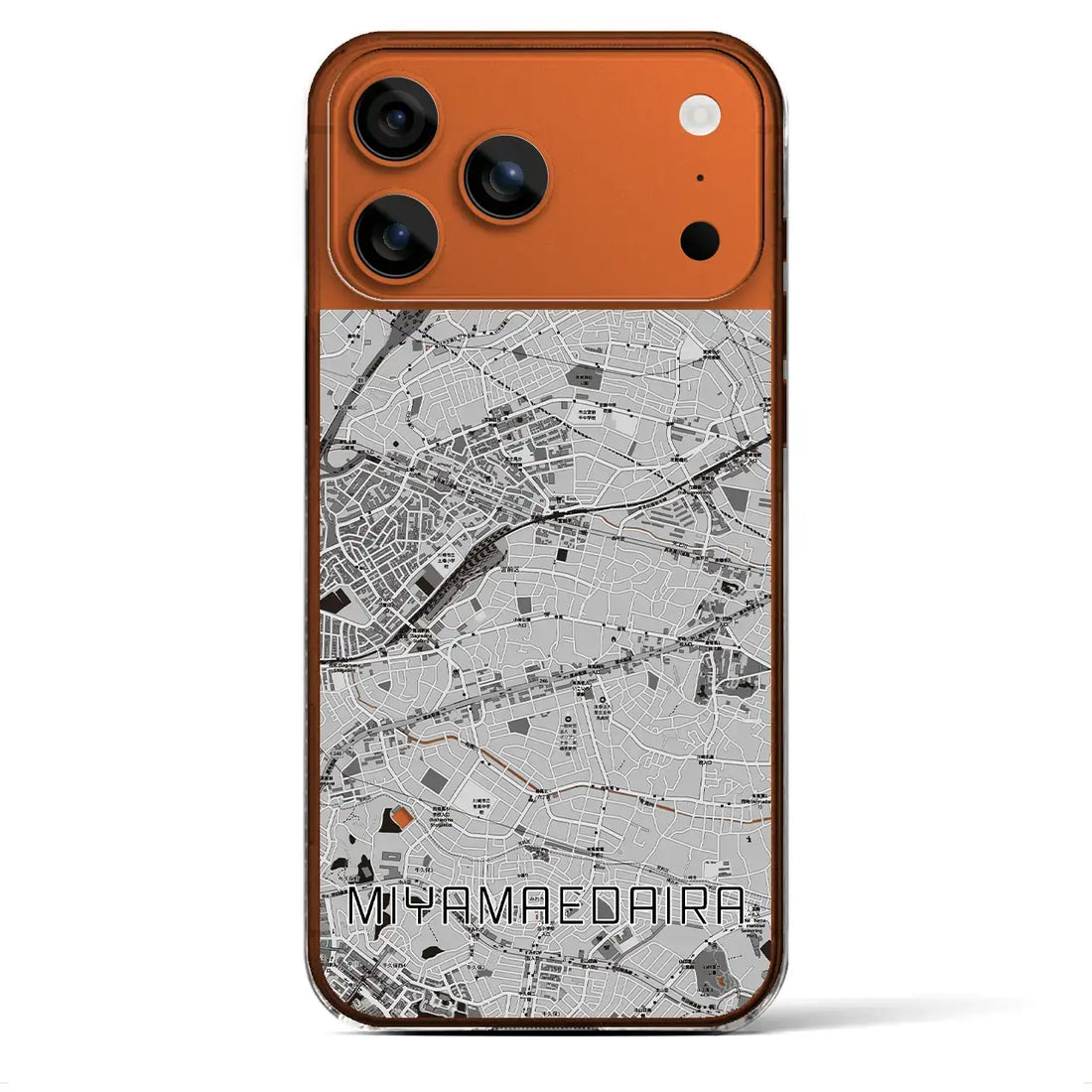 【宮前平(神奈川県)】地図柄iPhoneケース(クリアタイプ)