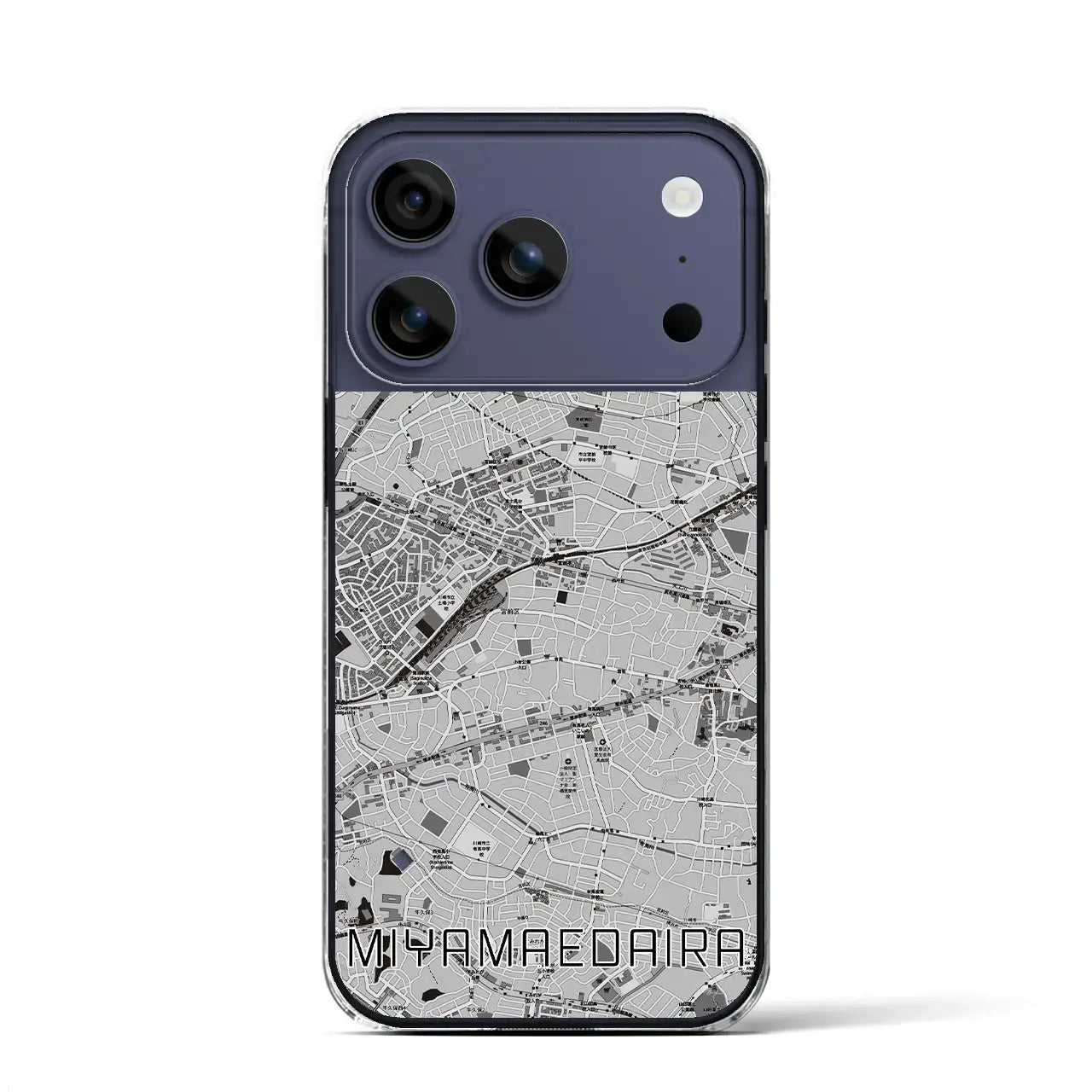 【宮前平(神奈川県)】地図柄iPhoneケース(クリアタイプ)