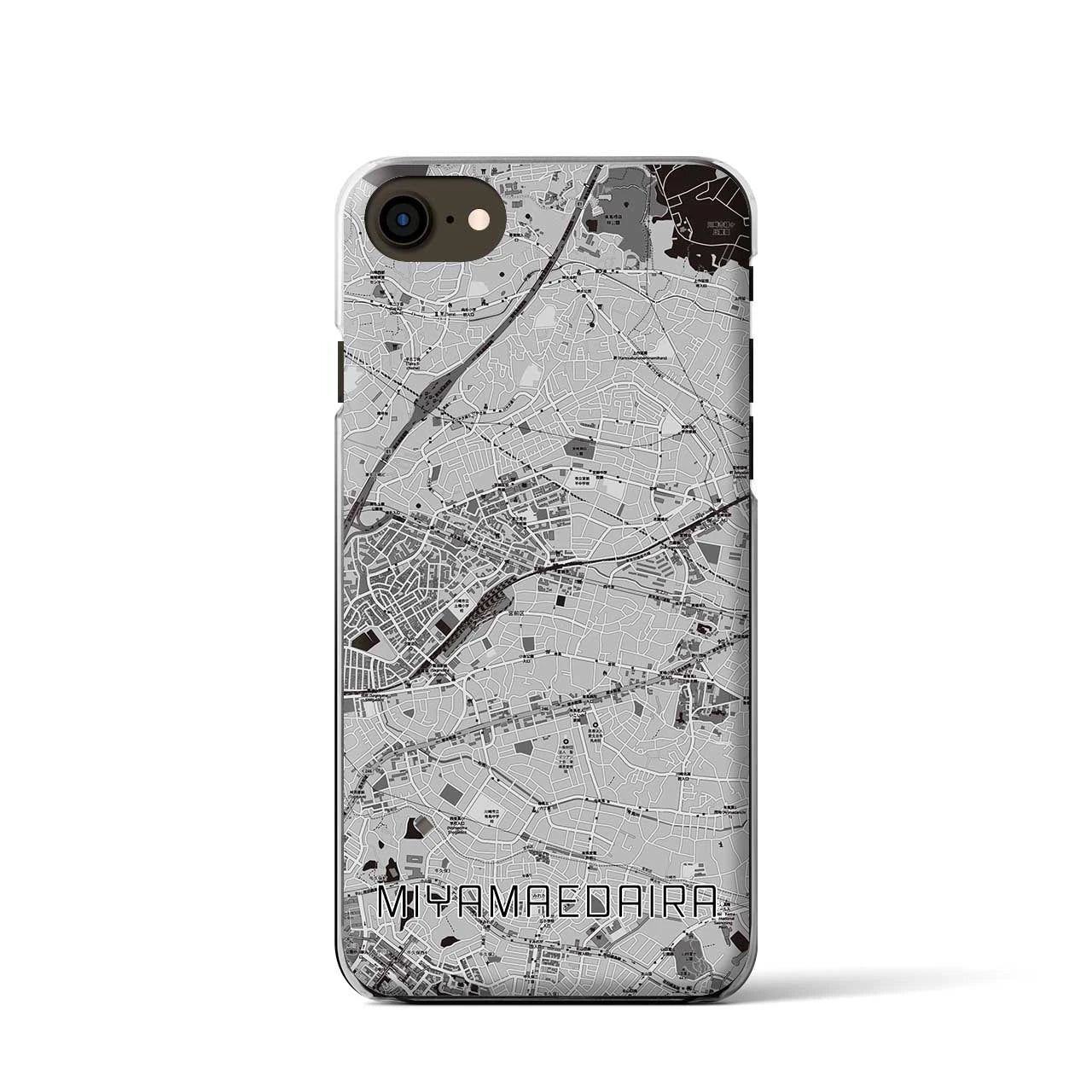 【宮前平(神奈川県)】地図柄iPhoneケース(クリアタイプ)