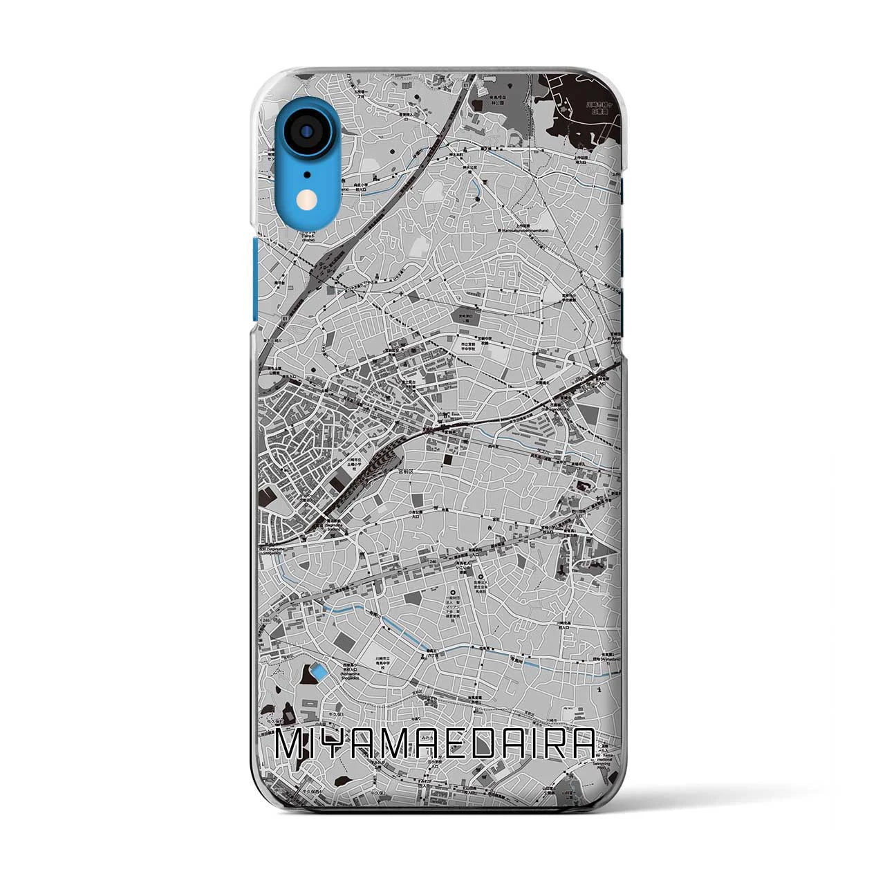 【宮前平(神奈川県)】地図柄iPhoneケース(クリアタイプ)