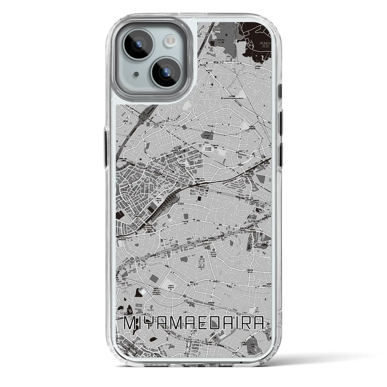 【宮前平(神奈川県)】地図柄iPhoneケース(MagSafeタイプ)