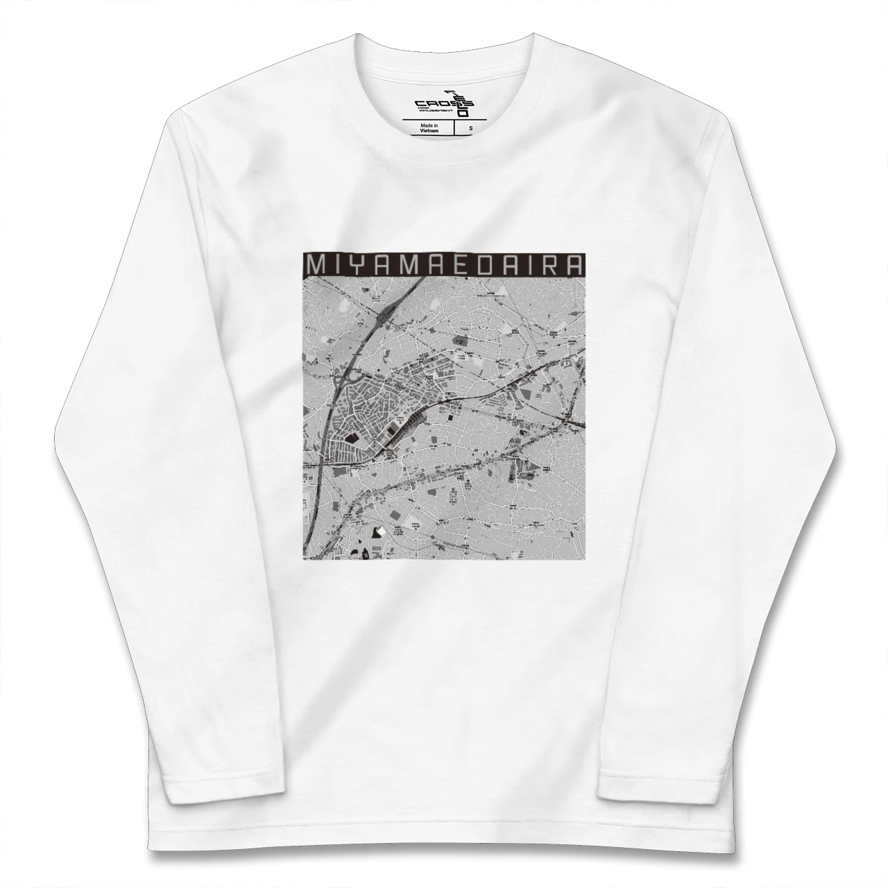 【宮前平(神奈川県)】地図柄ロングスリーブTシャツ