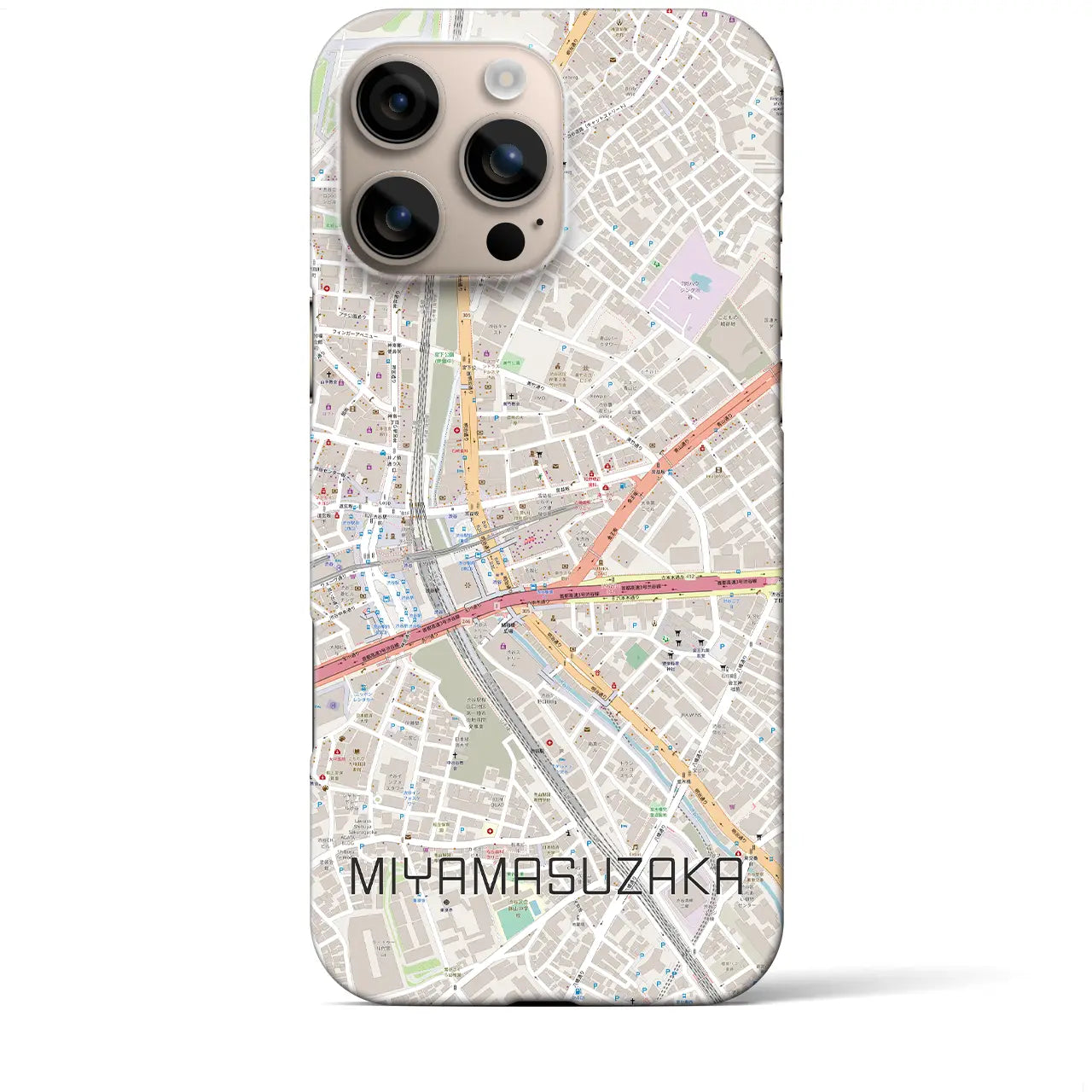 【宮益坂(東京都)】地図柄iPhoneケース(バックカバータイプ)