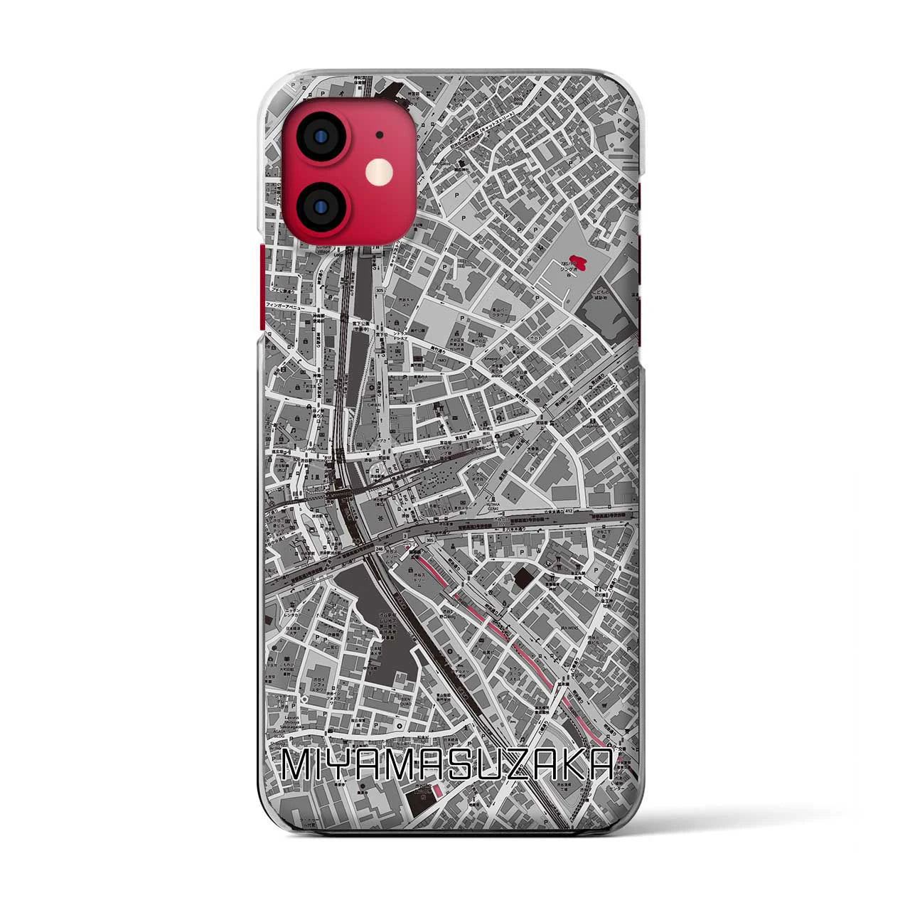 【宮益坂(東京都)】地図柄iPhoneケース(クリアタイプ)