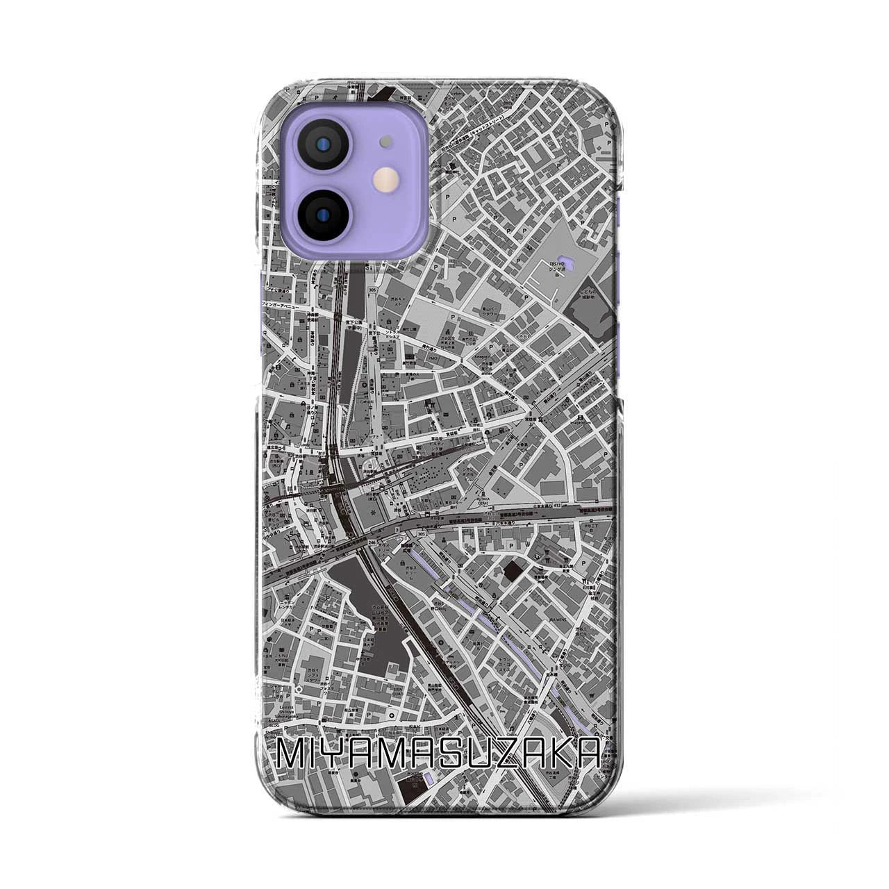 【宮益坂(東京都)】地図柄iPhoneケース(クリアタイプ)