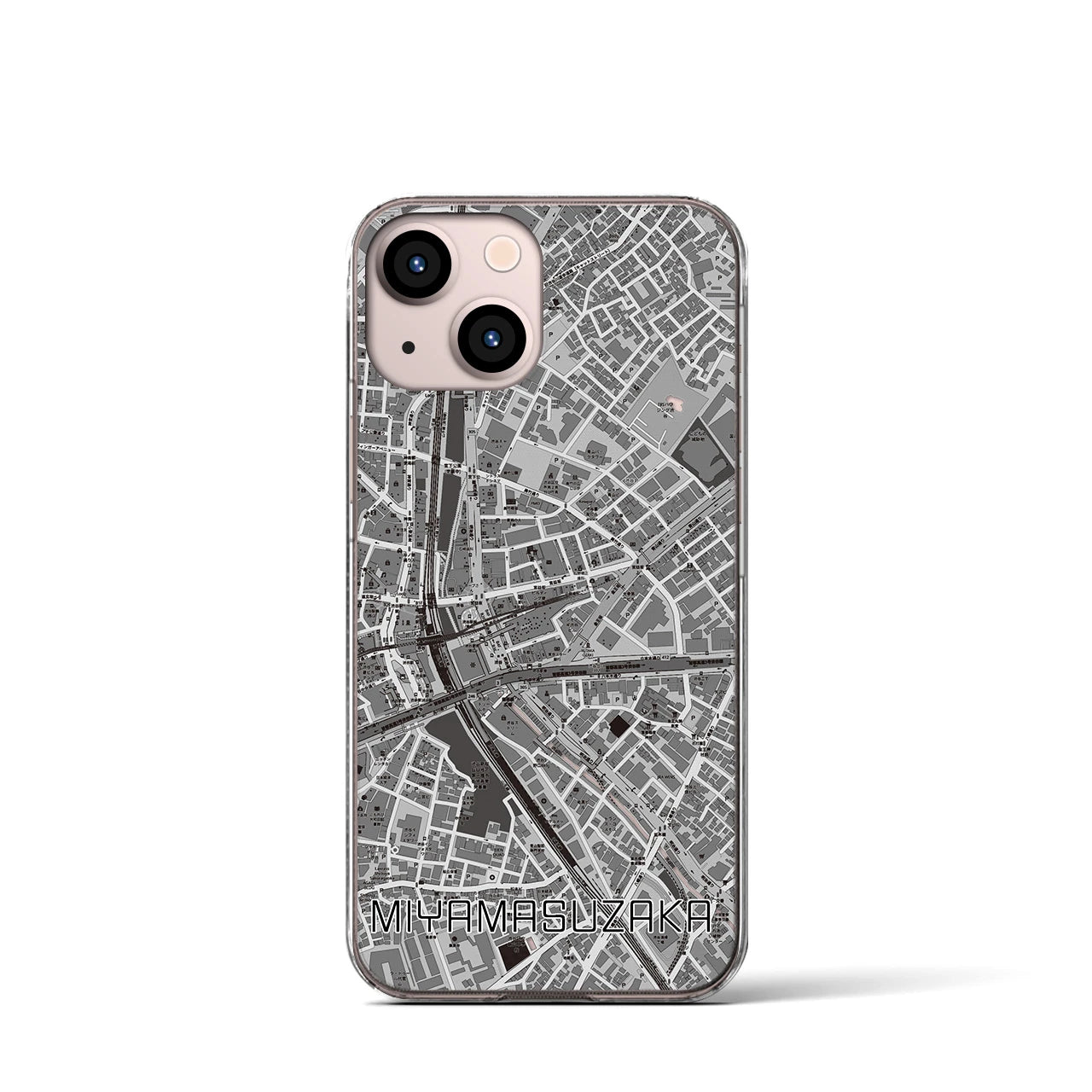 【宮益坂(東京都)】地図柄iPhoneケース(クリアタイプ)