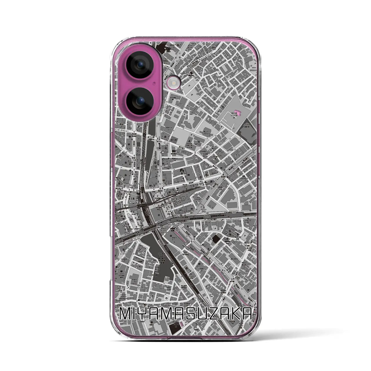【宮益坂(東京都)】地図柄iPhoneケース(クリアタイプ)