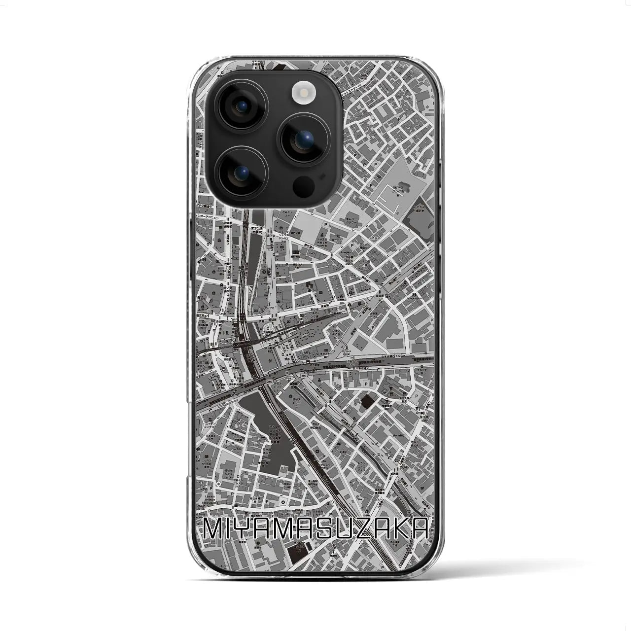 【宮益坂(東京都)】地図柄iPhoneケース(クリアタイプ)