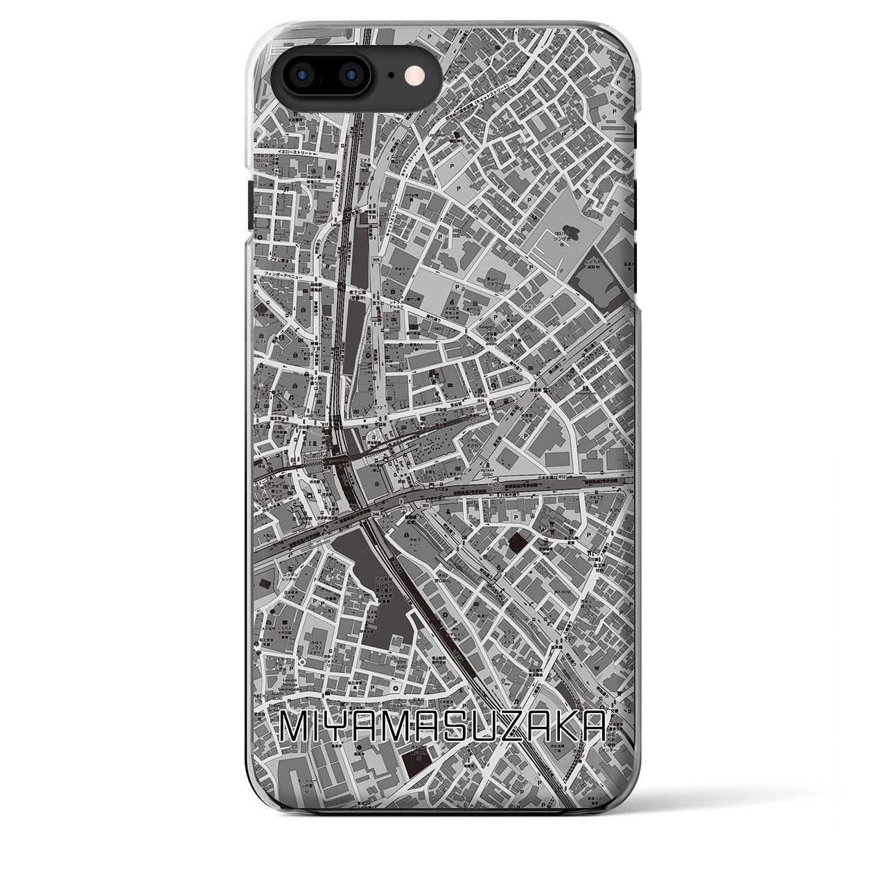 【宮益坂(東京都)】地図柄iPhoneケース(クリアタイプ)