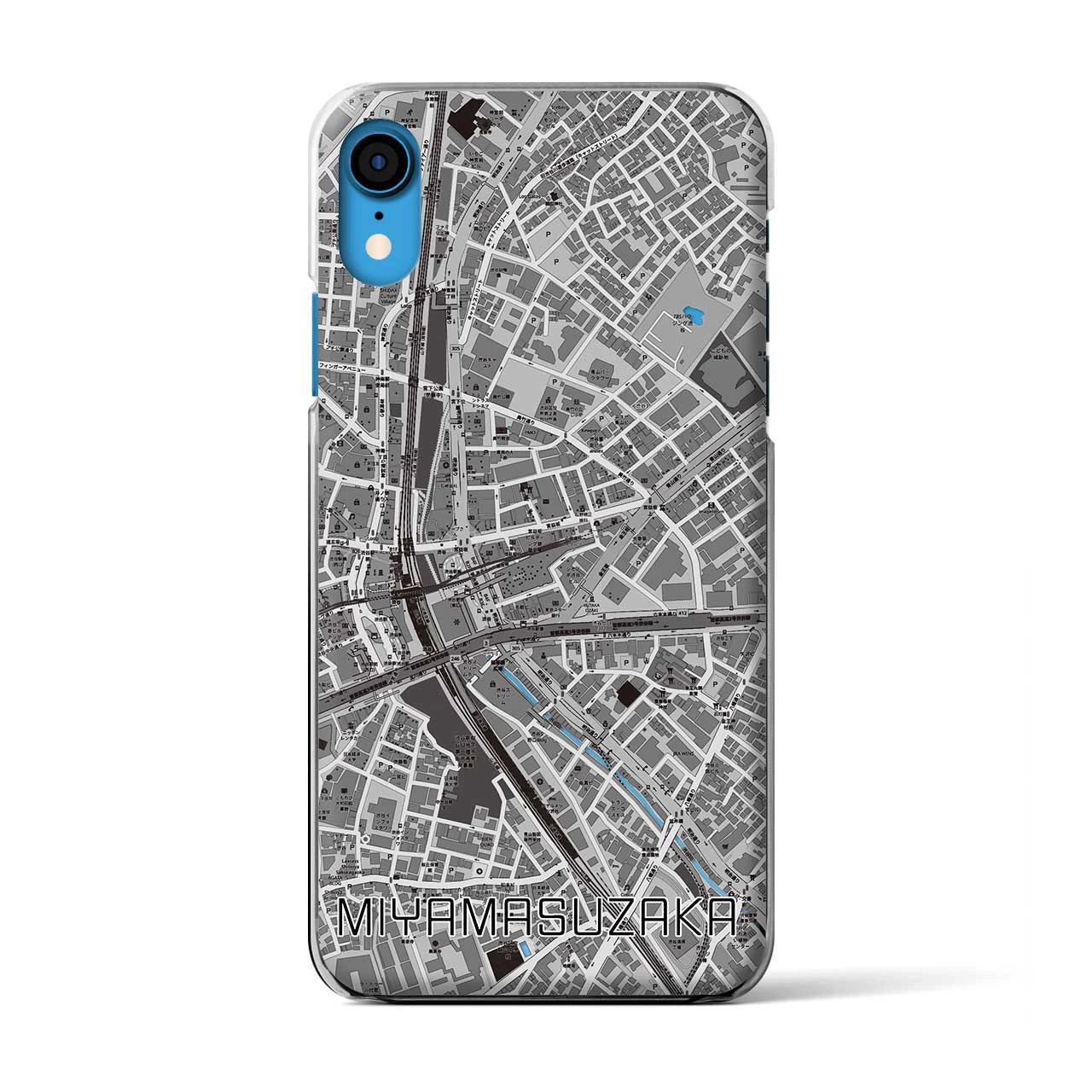 【宮益坂(東京都)】地図柄iPhoneケース(クリアタイプ)