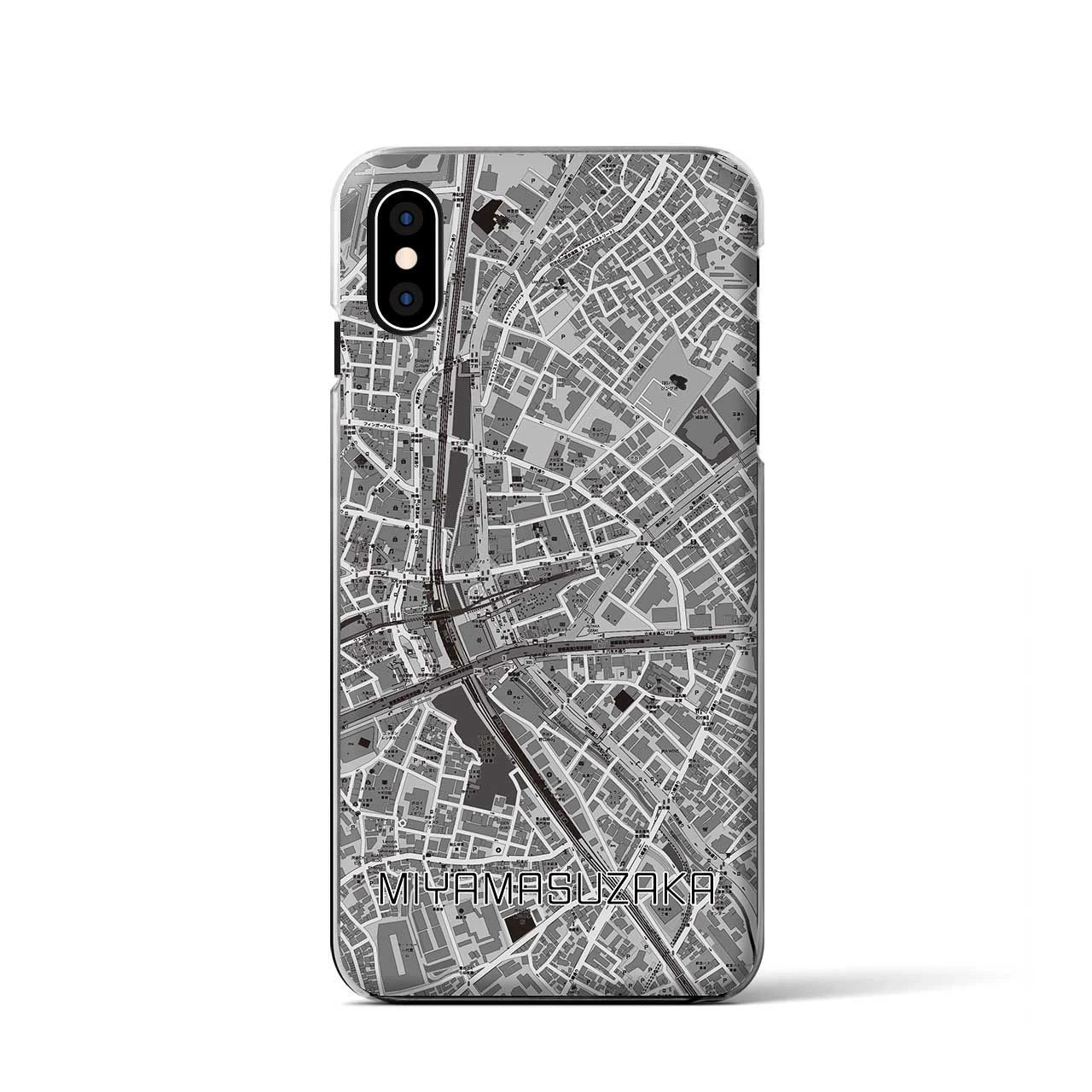 【宮益坂(東京都)】地図柄iPhoneケース(クリアタイプ)