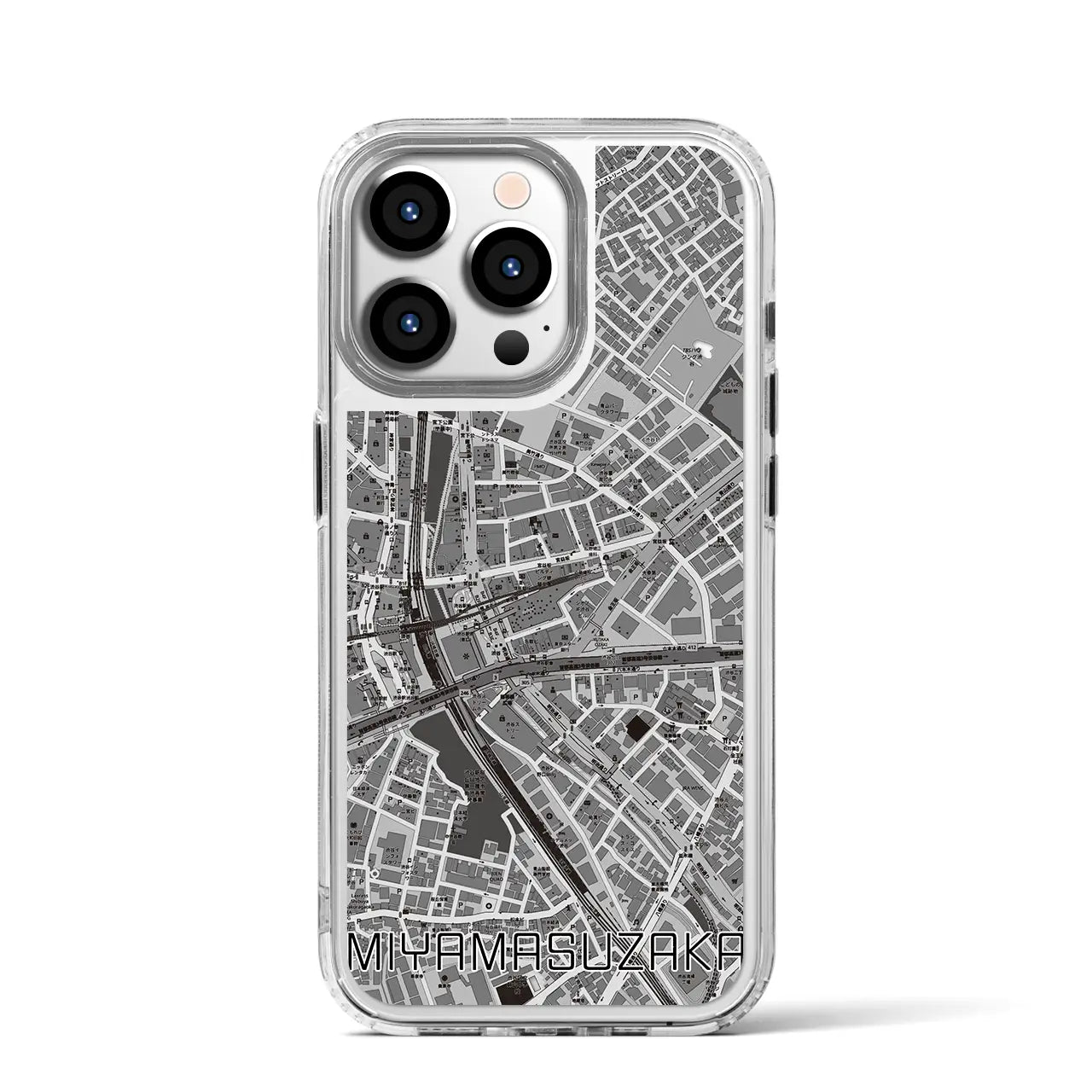 【宮益坂(東京都)】地図柄iPhoneケース(MagSafeタイプ)