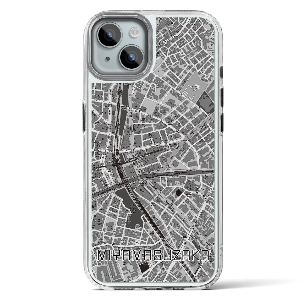 【宮益坂(東京都)】地図柄iPhoneケース(MagSafeタイプ)