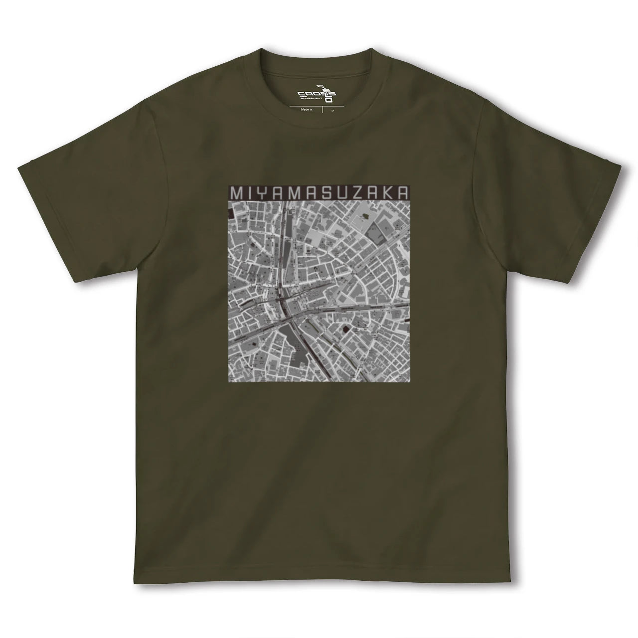 【宮益坂(東京都)】地図柄ヘビーウェイトTシャツ