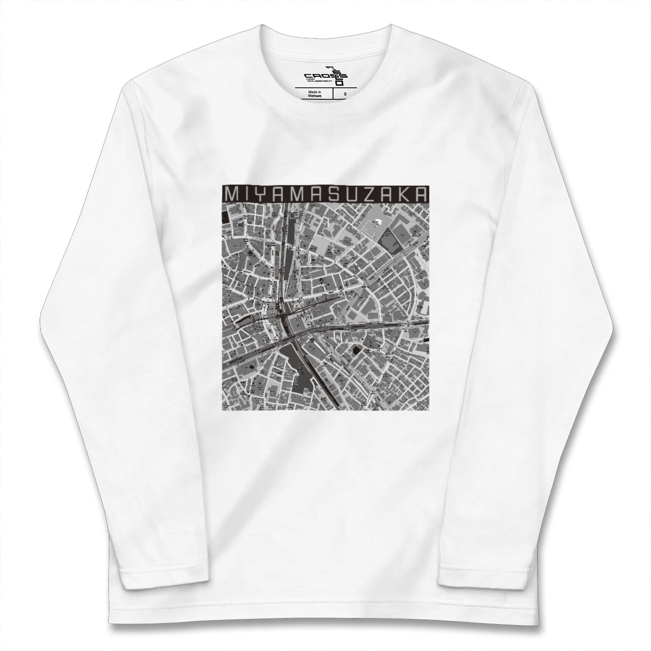 【宮益坂(東京都)】地図柄ロングスリーブTシャツ