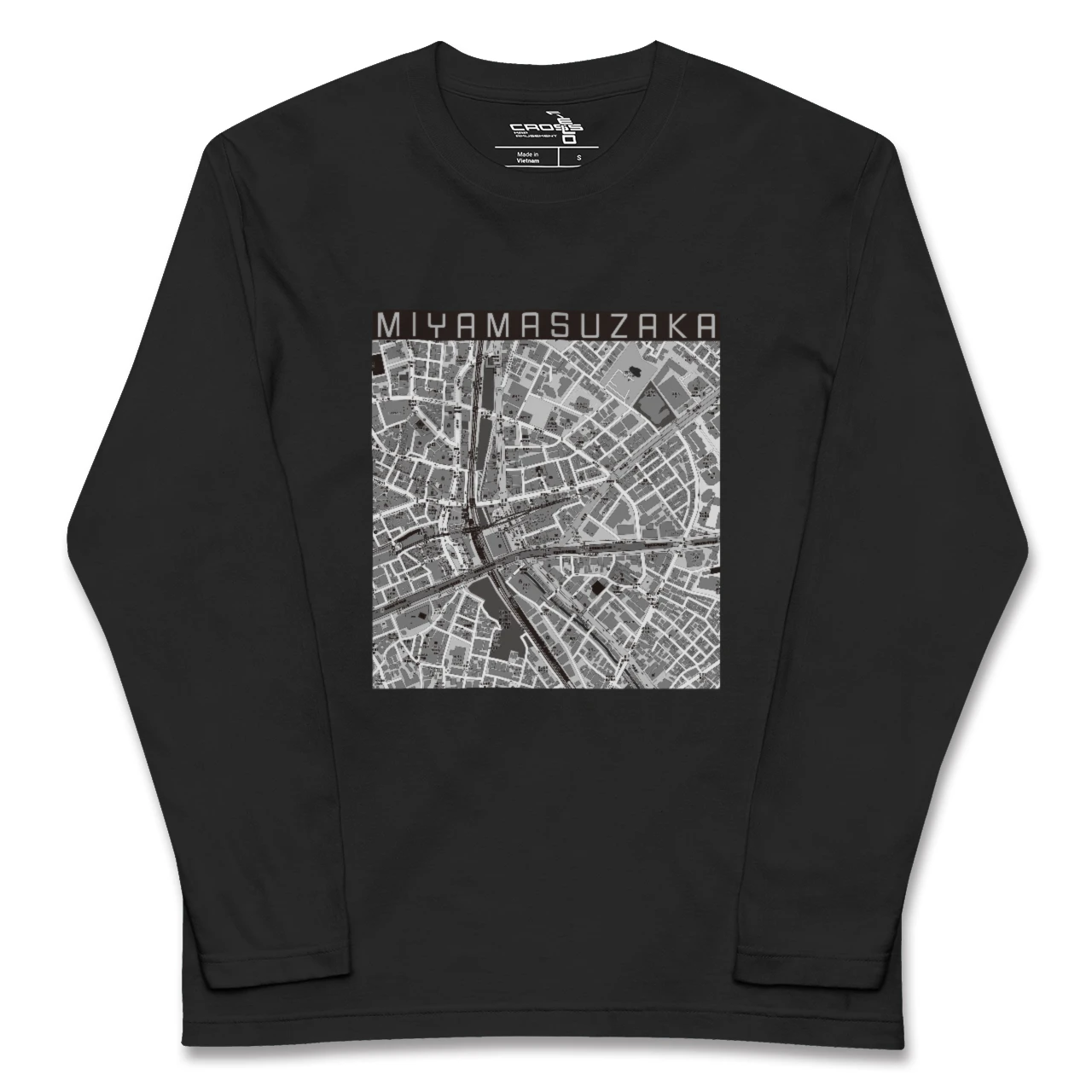 【宮益坂(東京都)】地図柄ロングスリーブTシャツ