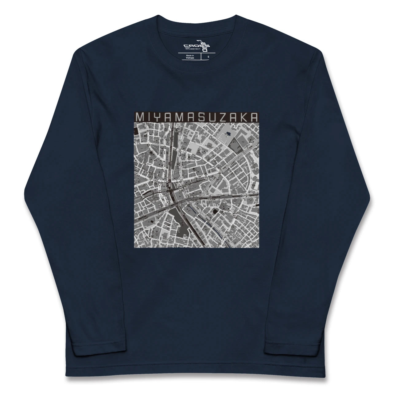 【宮益坂(東京都)】地図柄ロングスリーブTシャツ