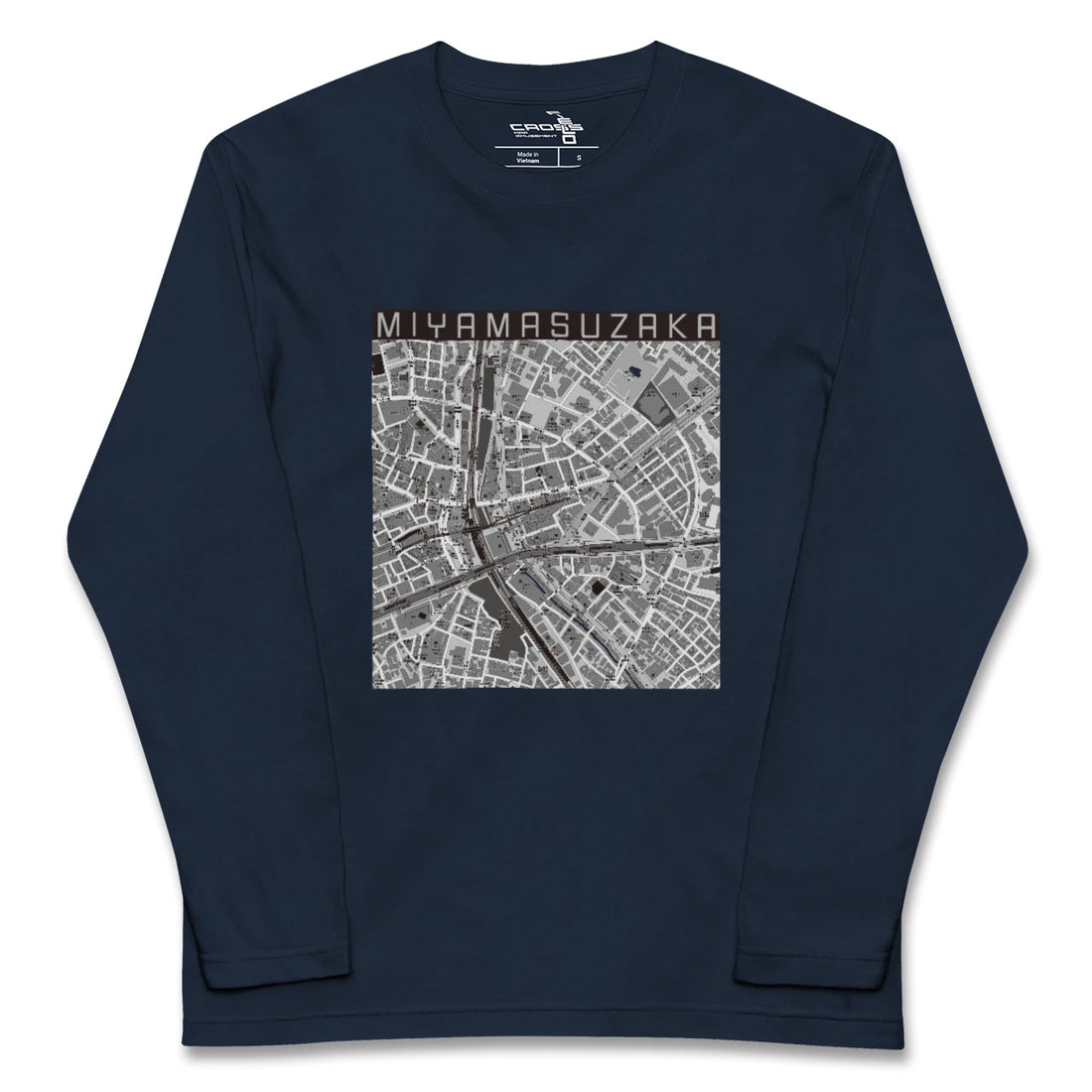【宮益坂(東京都)】地図柄ロングスリーブTシャツ
