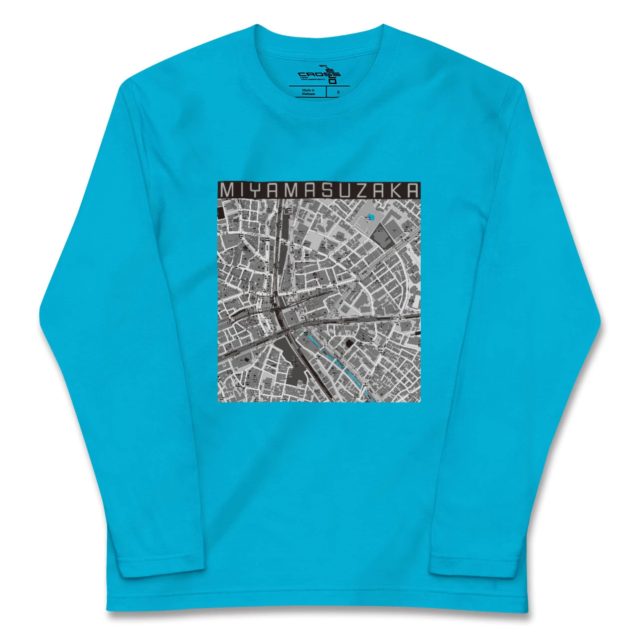 【宮益坂(東京都)】地図柄ロングスリーブTシャツ