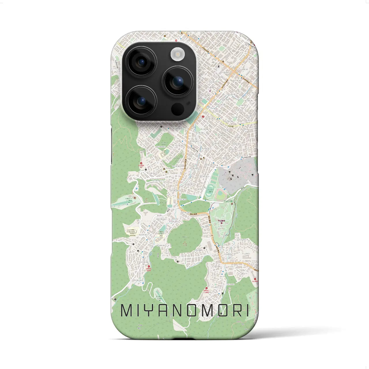 【宮の森(北海道)】地図柄iPhoneケース(バックカバータイプ)