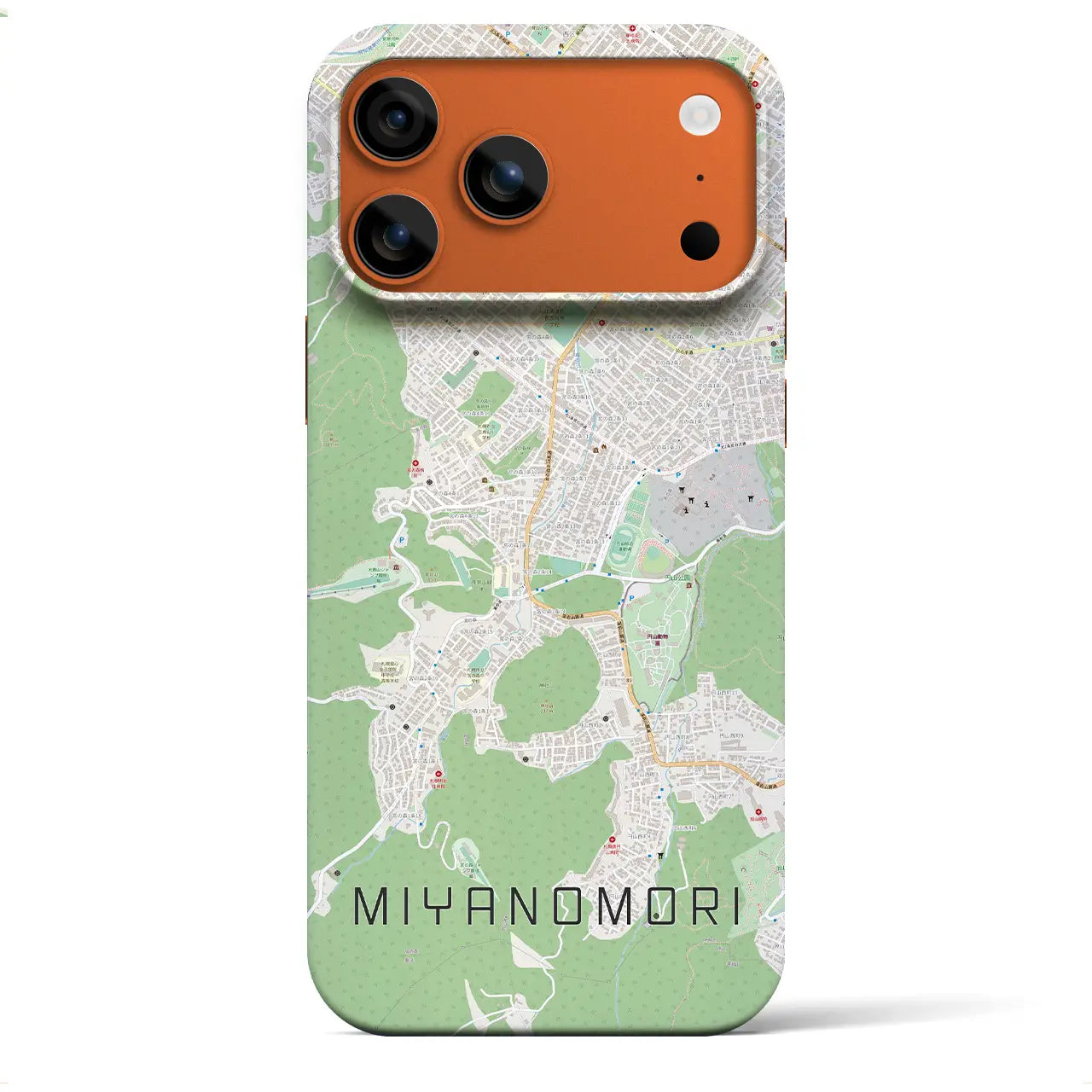 【宮の森(北海道)】地図柄iPhoneケース(バックカバータイプ)