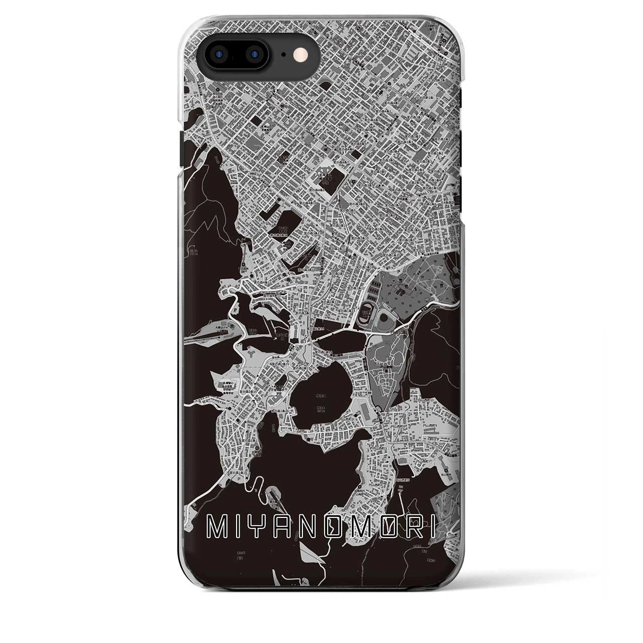 【宮の森(北海道)】地図柄iPhoneケース(クリアタイプ)